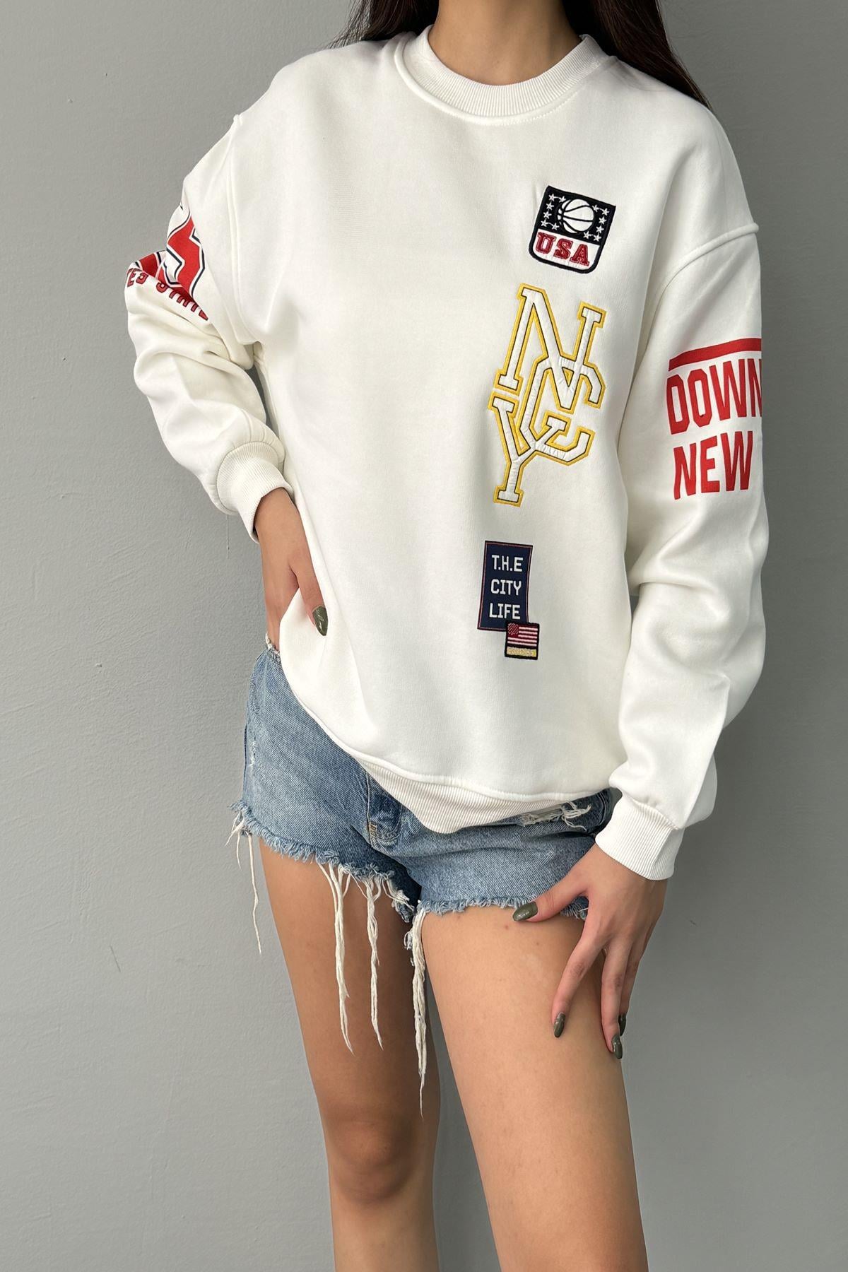 USA ARMALI PATI FERMUARLI SWEATSHIRT