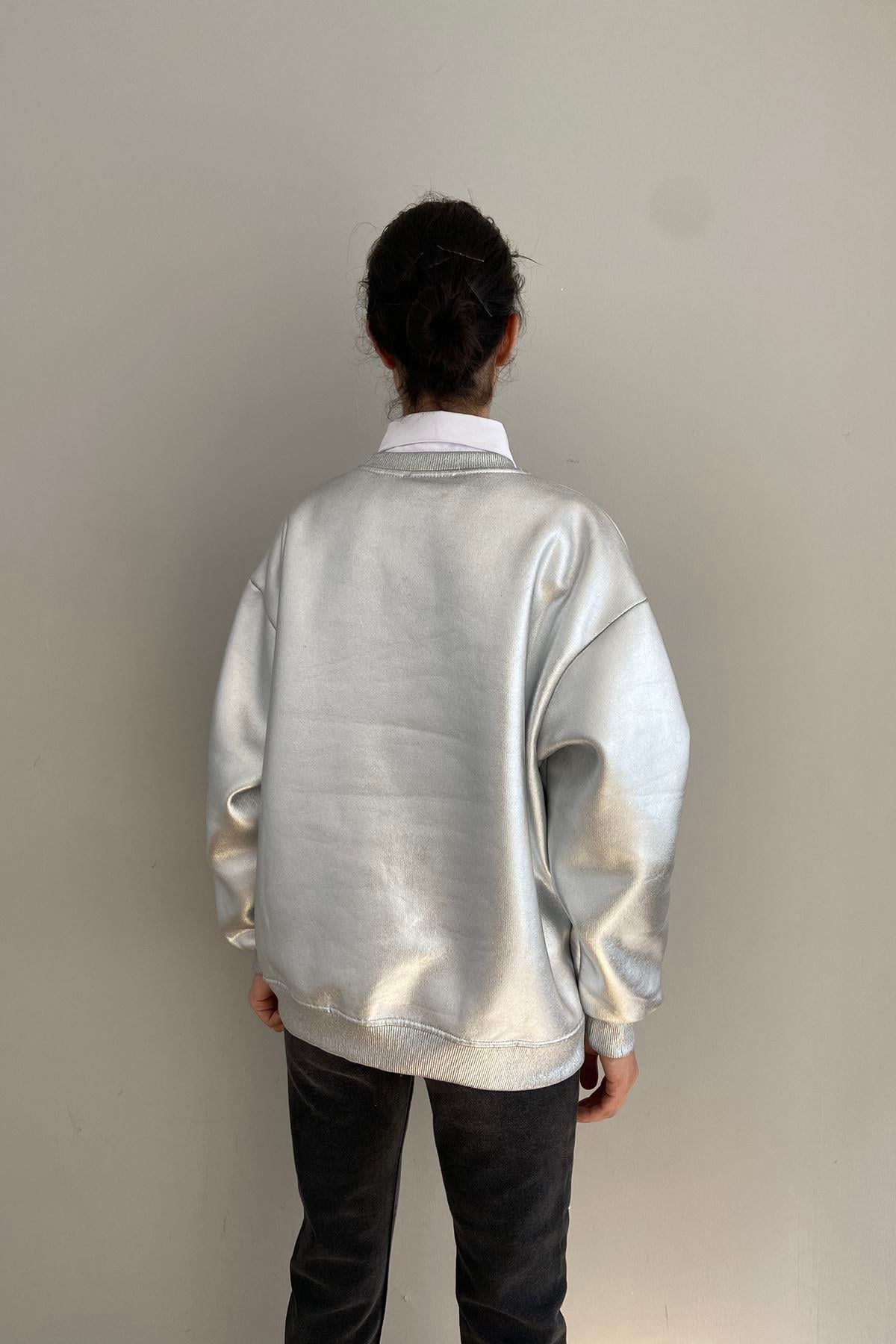 VARAKLI BİSİKLET YAKA SWEATSHIRT