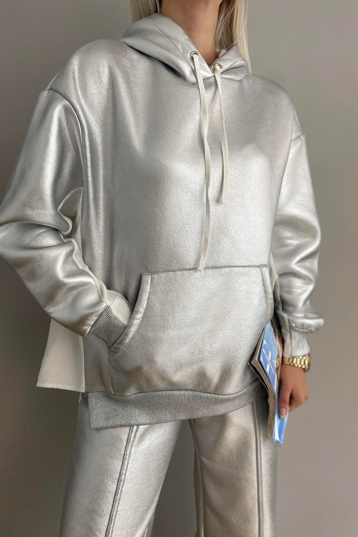 VARAKLI GARNİLİ KAPŞONLU SWEATSHIRT