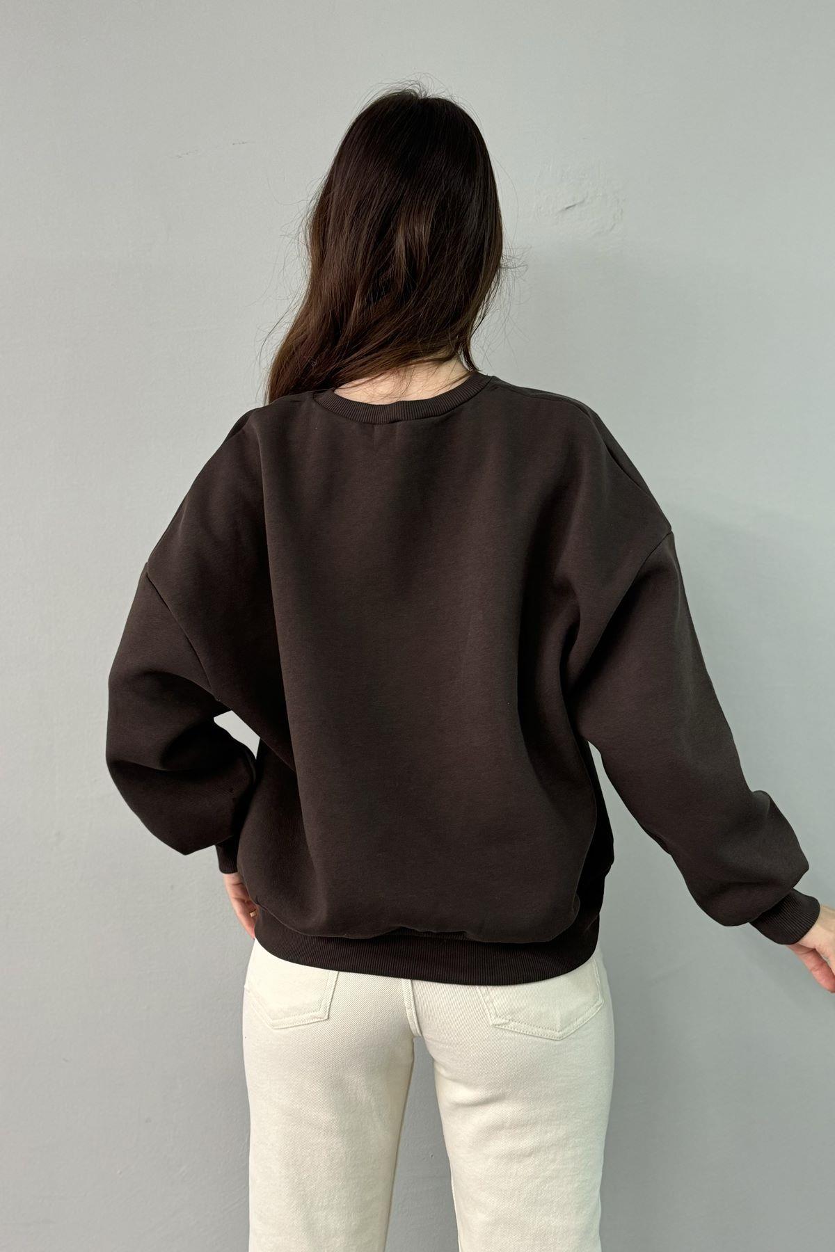 YILDIZ BASKI DETAY SWEATSHIRT