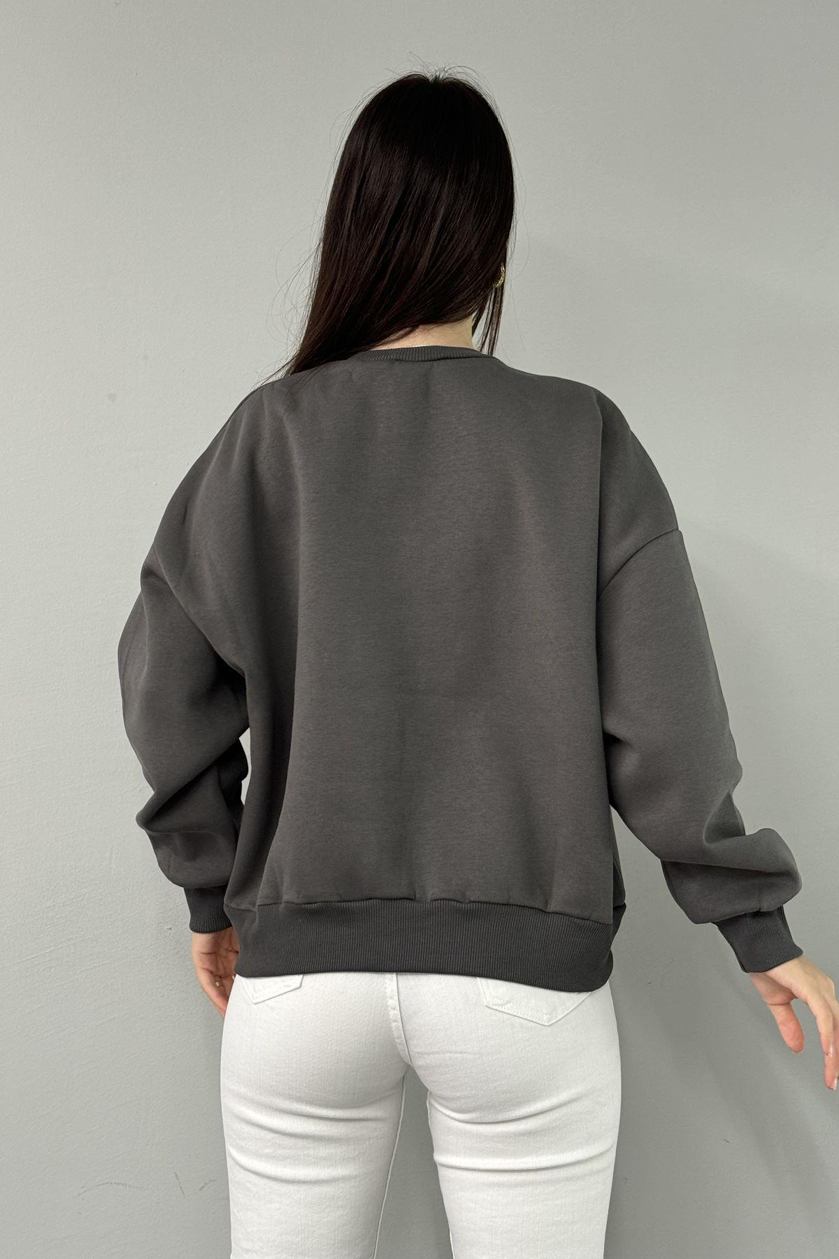 YILDIZ BASKI DETAY SWEATSHIRT
