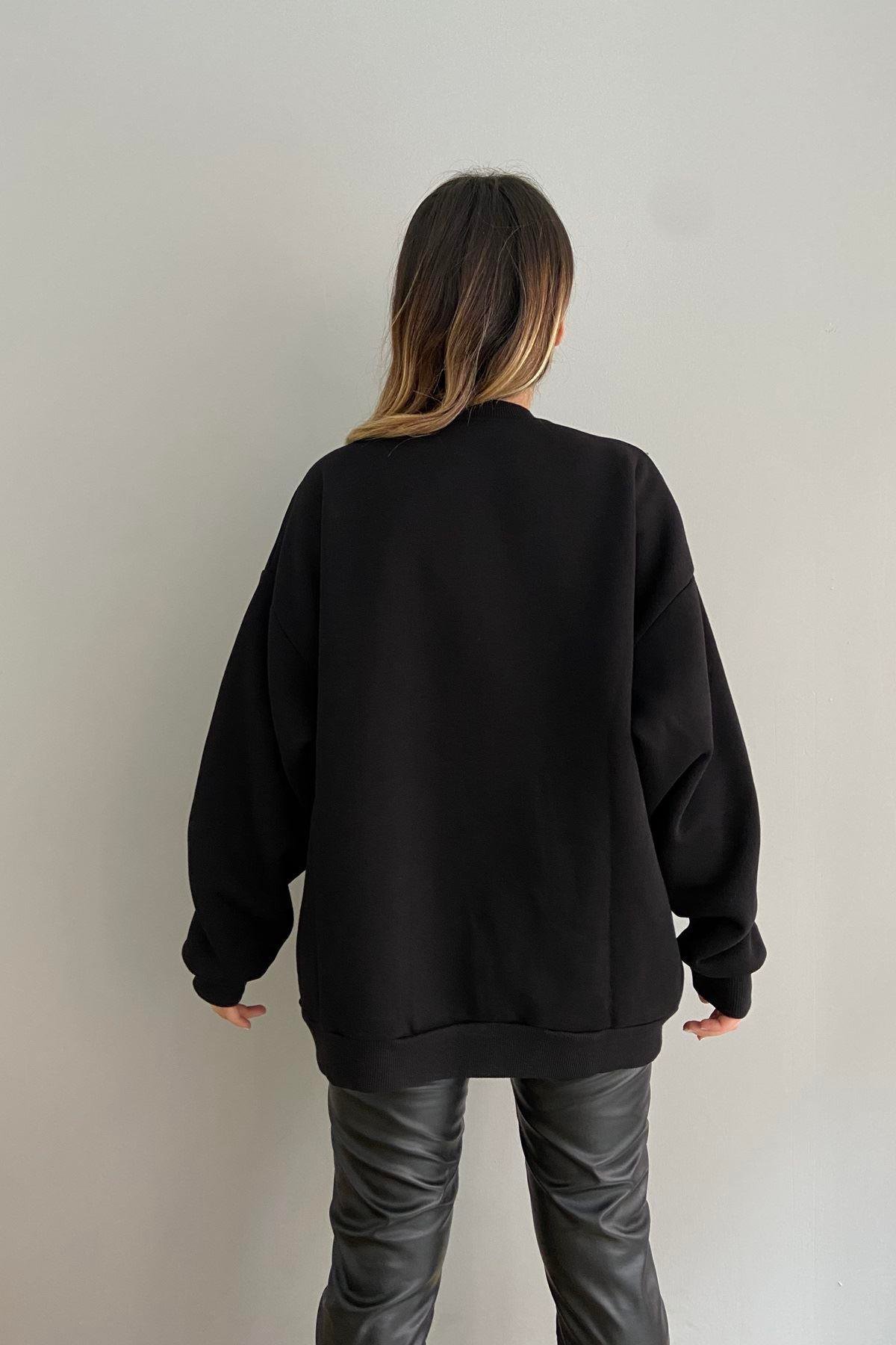 ZEBRA DESEN A APLİKE SWEAT