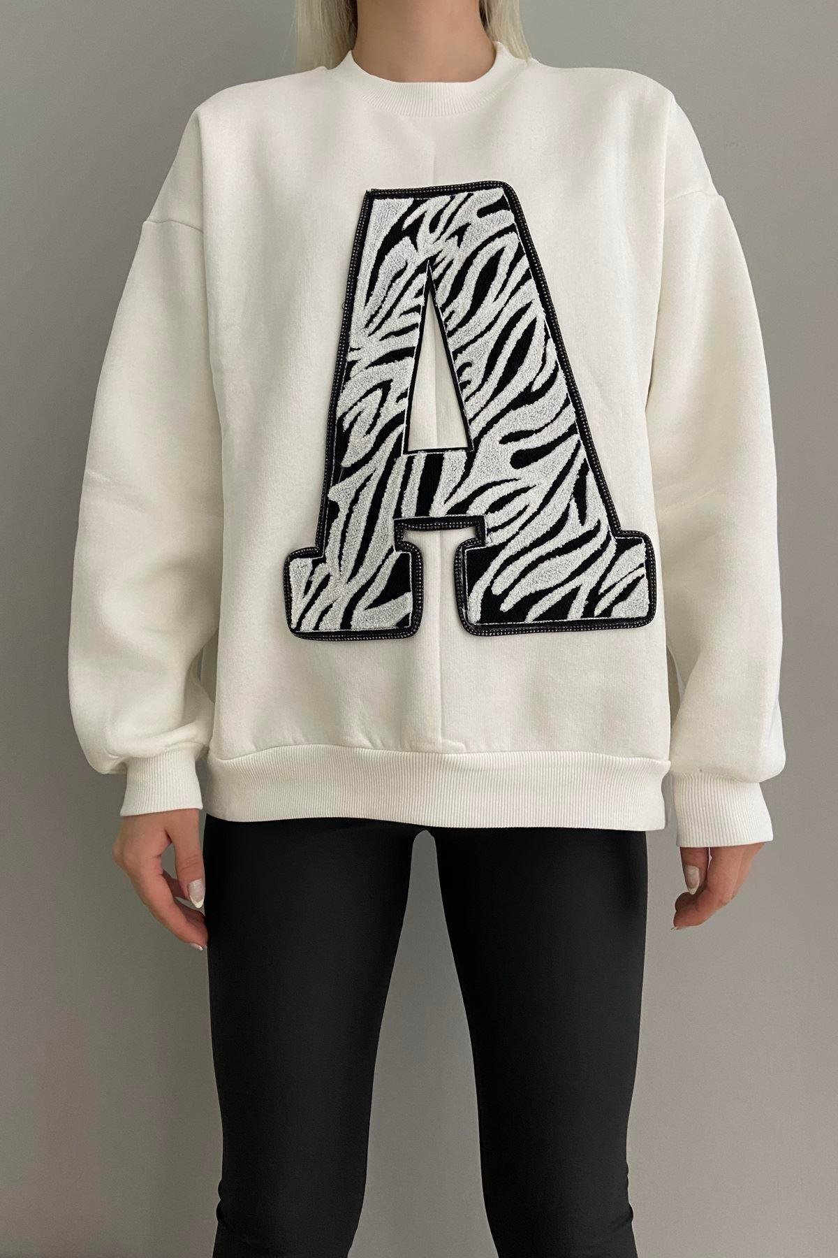 ZEBRA DESEN A APLİKE SWEAT