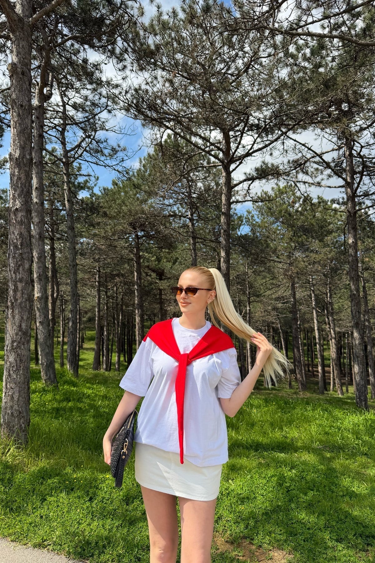 ATKI DETAY TSHIRT