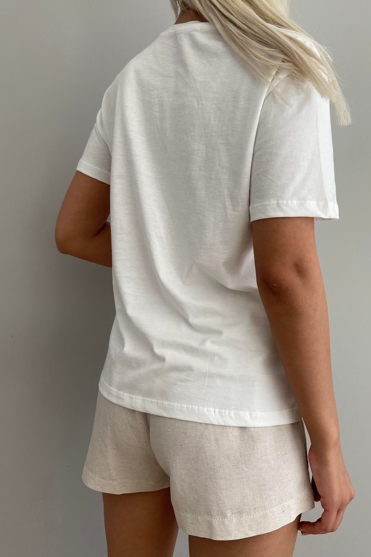 BAĞCIKLI PÜSKÜLLÜ TSHIRT