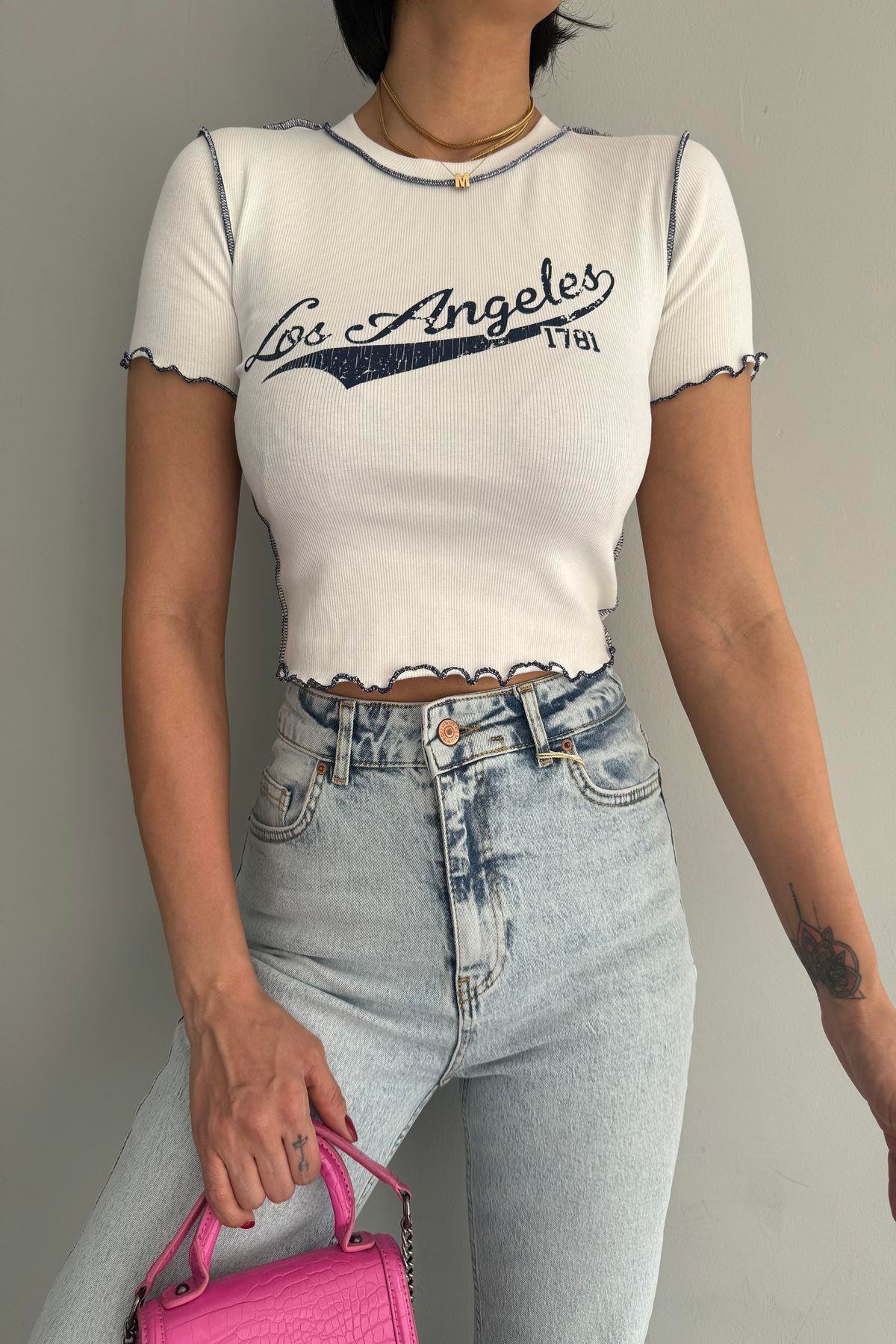 BASKI DETAY TSHIRT