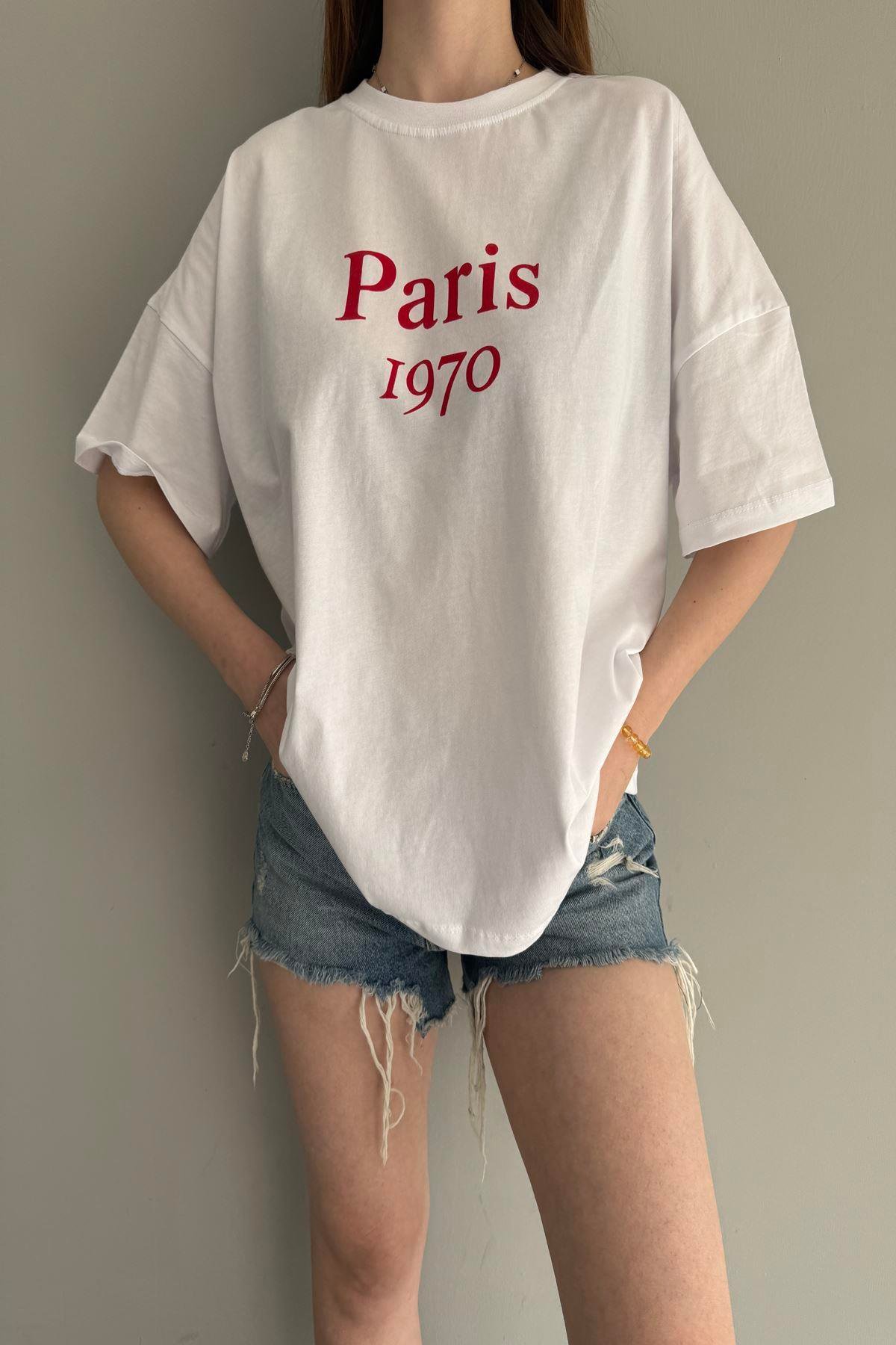 BASKI DETAY TSHIRT