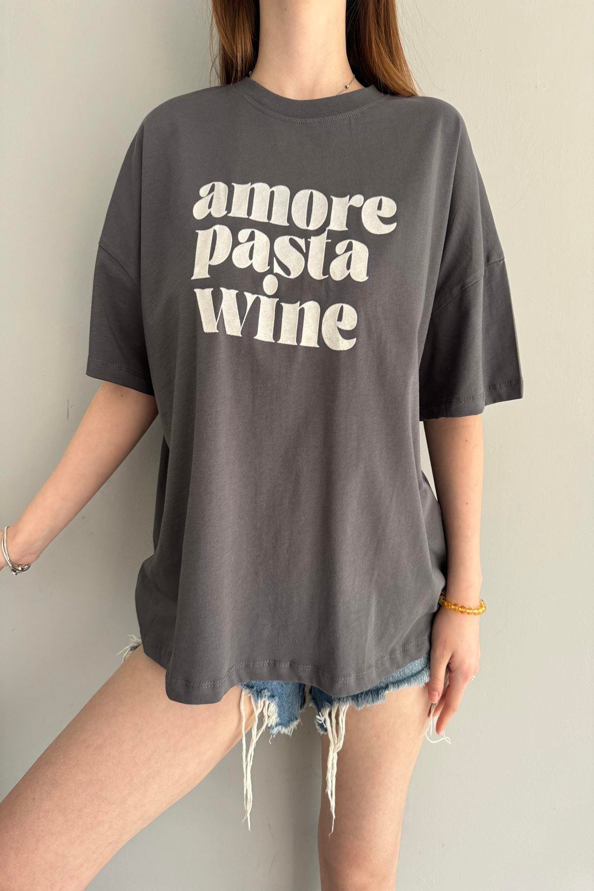 BASKI DETAY TSHIRT