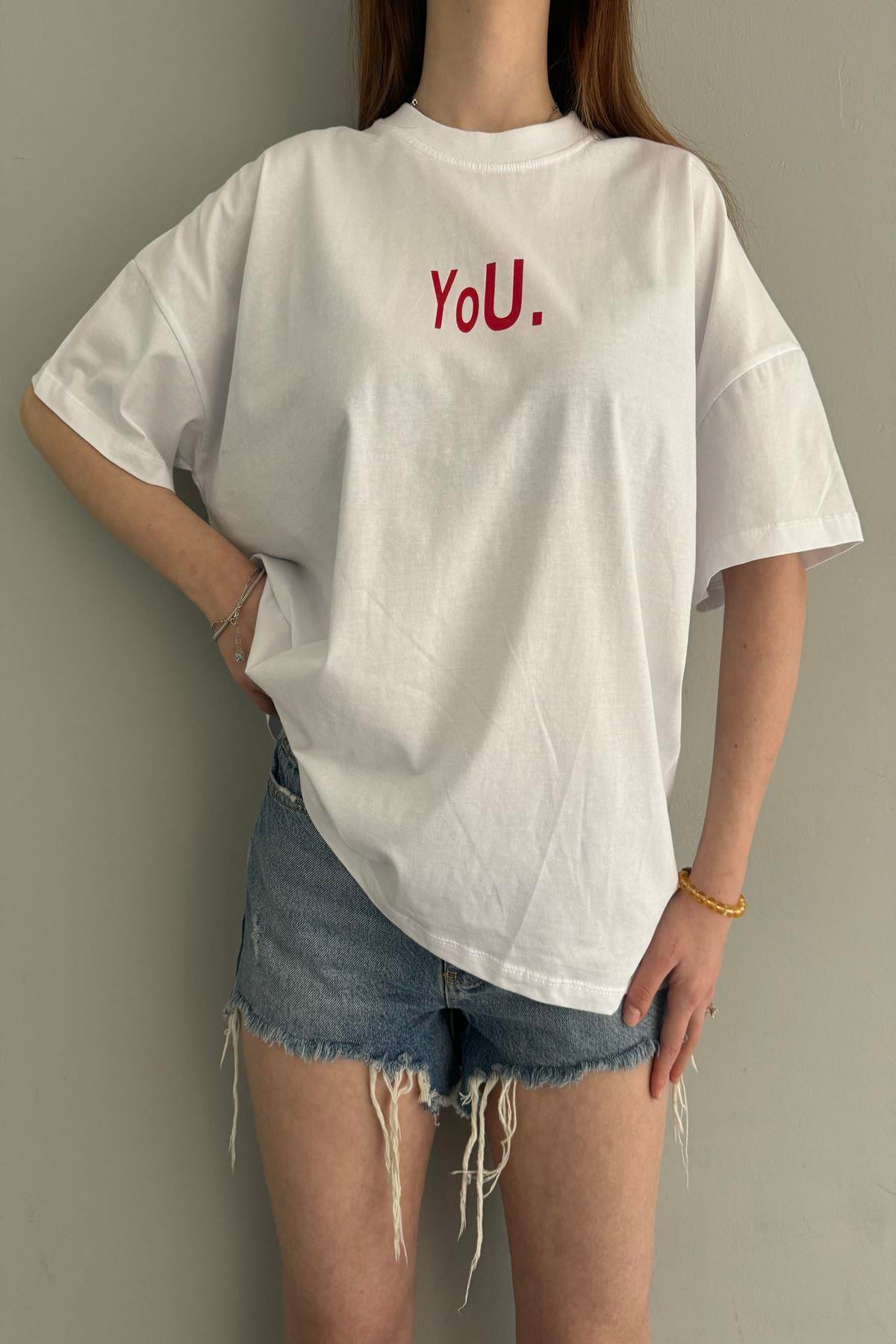 BASKI DETAY TSHIRT