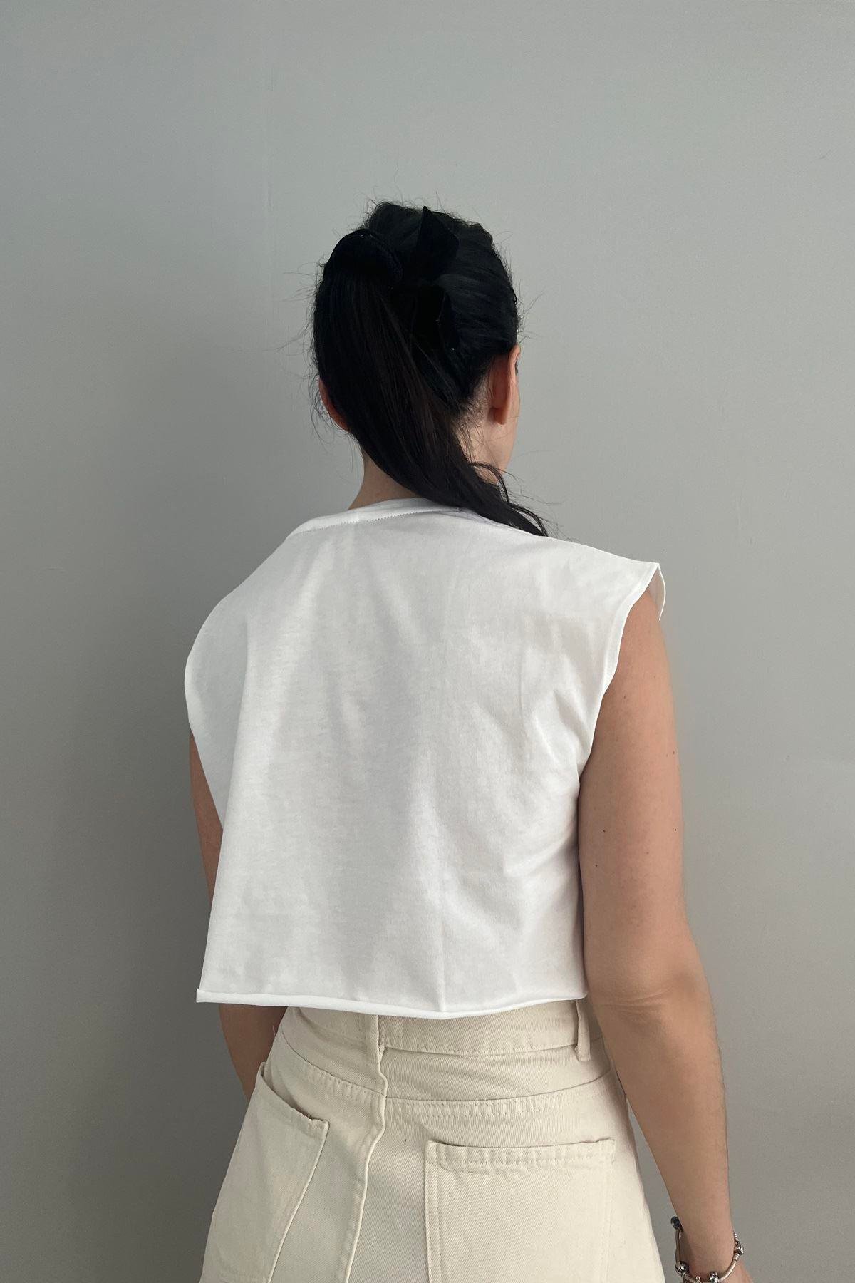 BASKI DETAY TSHIRT