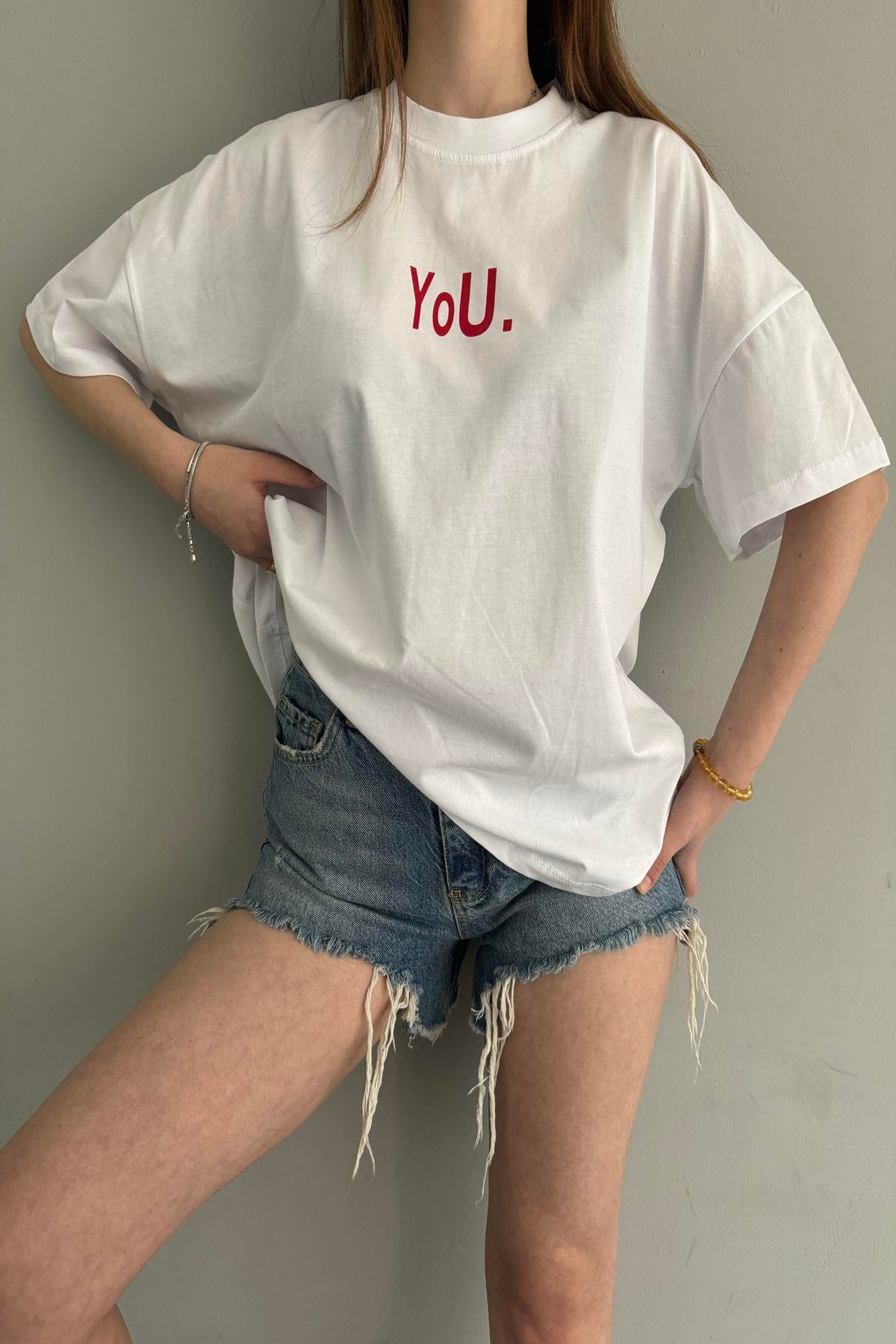 BASKI DETAY TSHIRT