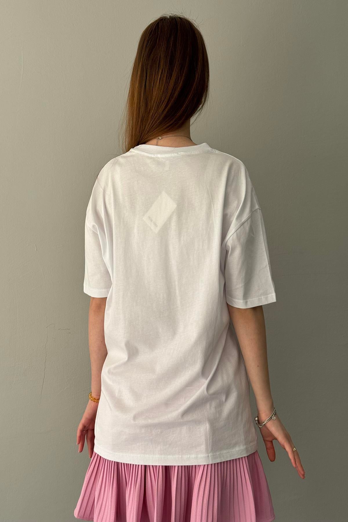BASKI DETAY TYSHIRT