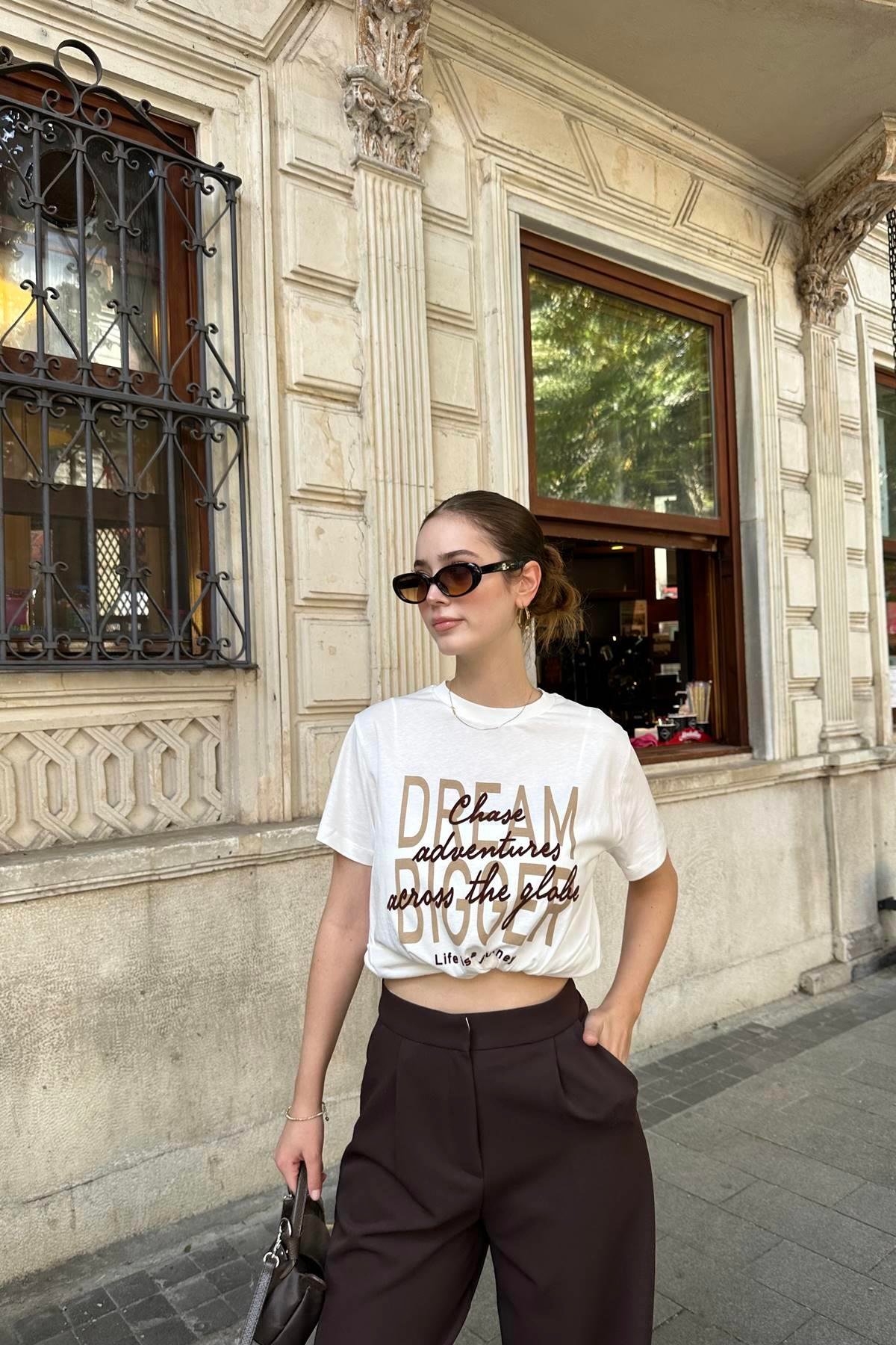 BASKI DETAYLI TSHIRT