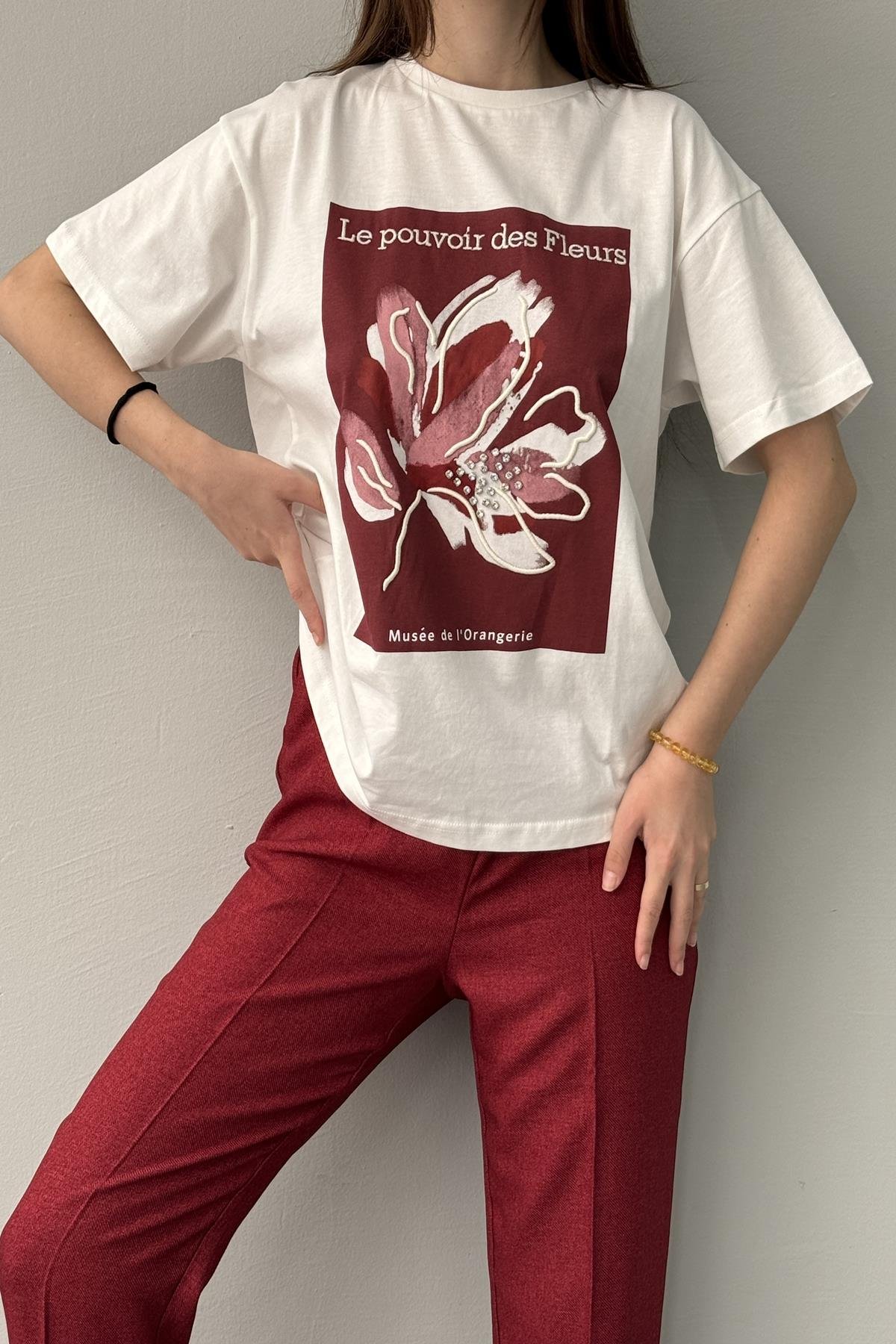 BASKI DETAYLI TSHIRT