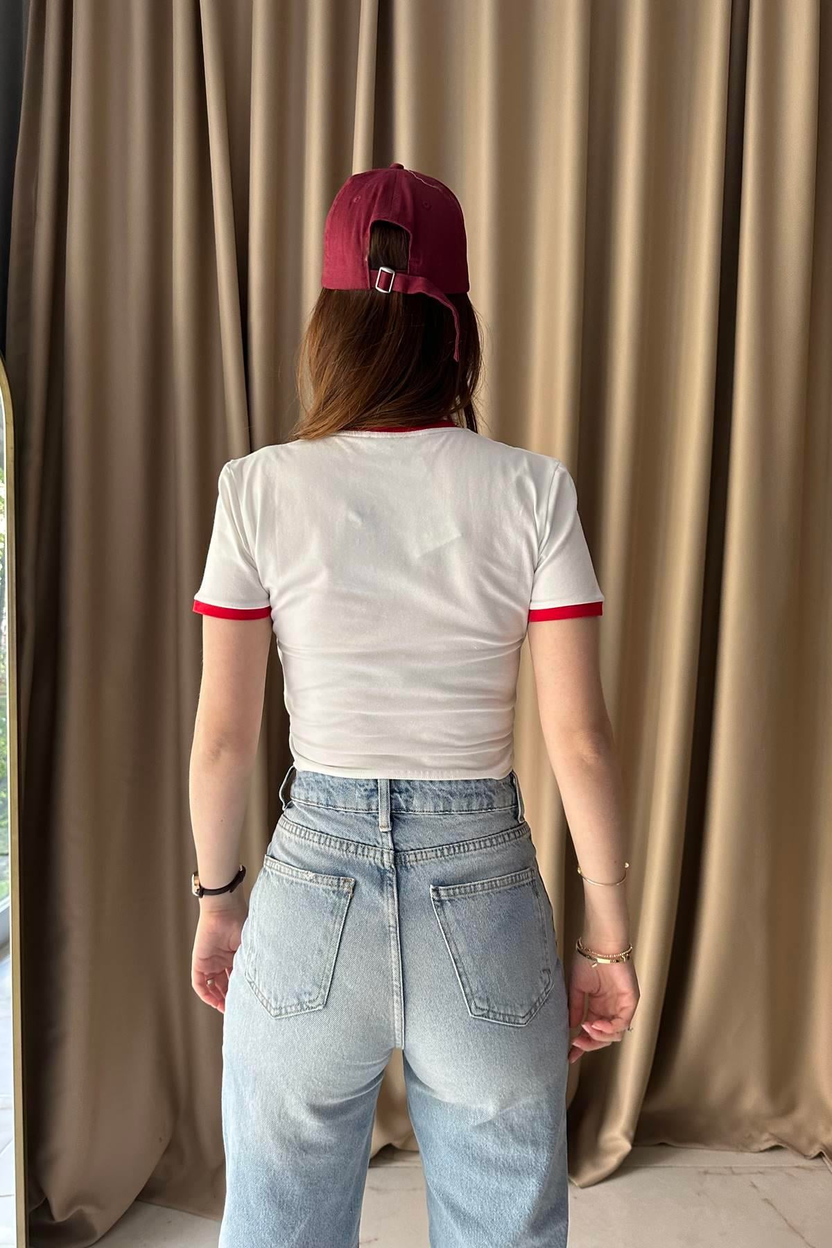 BASKI DETAYLI TSHIRT