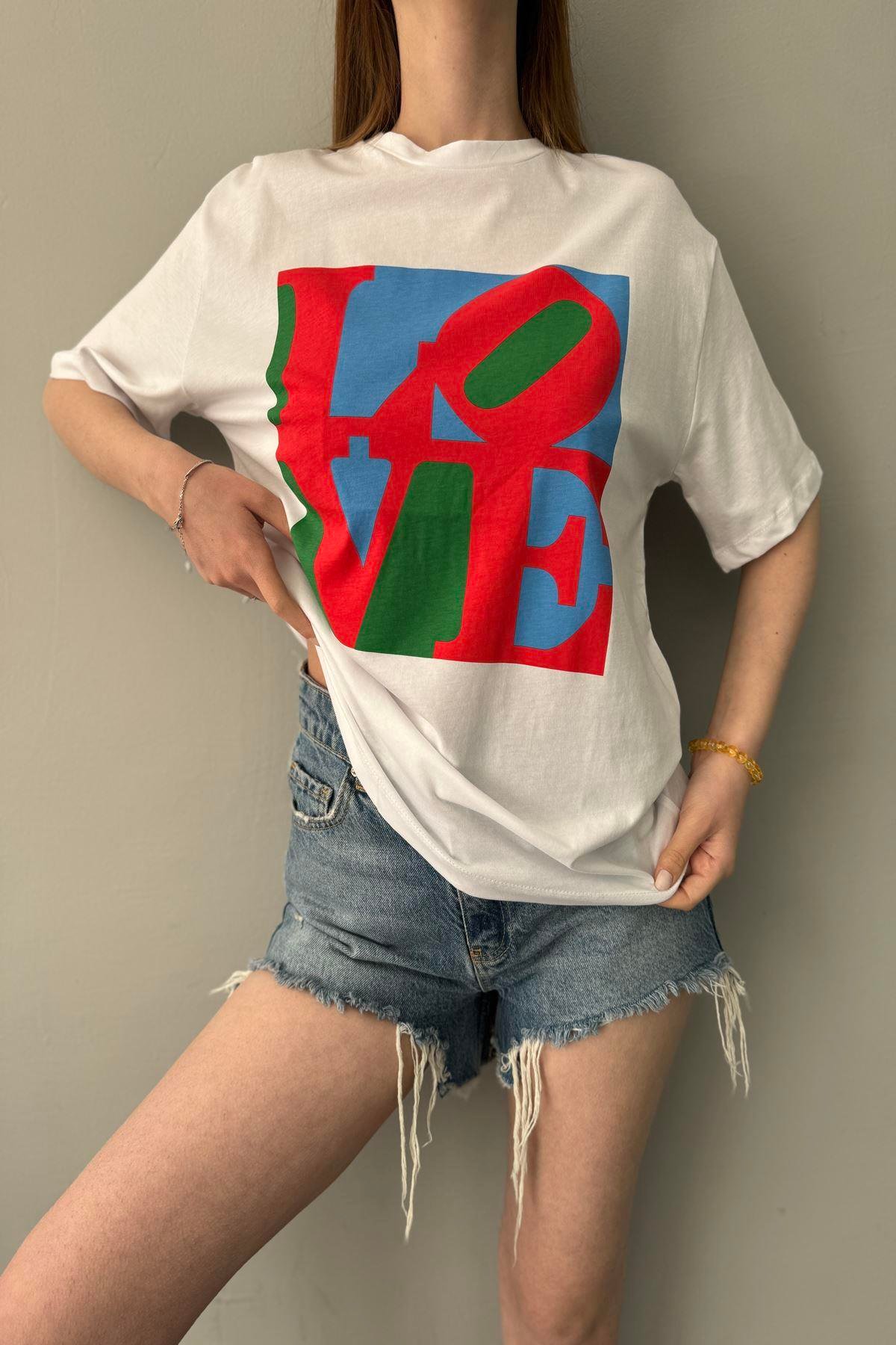 BASKI DETAYLI TSHIRT