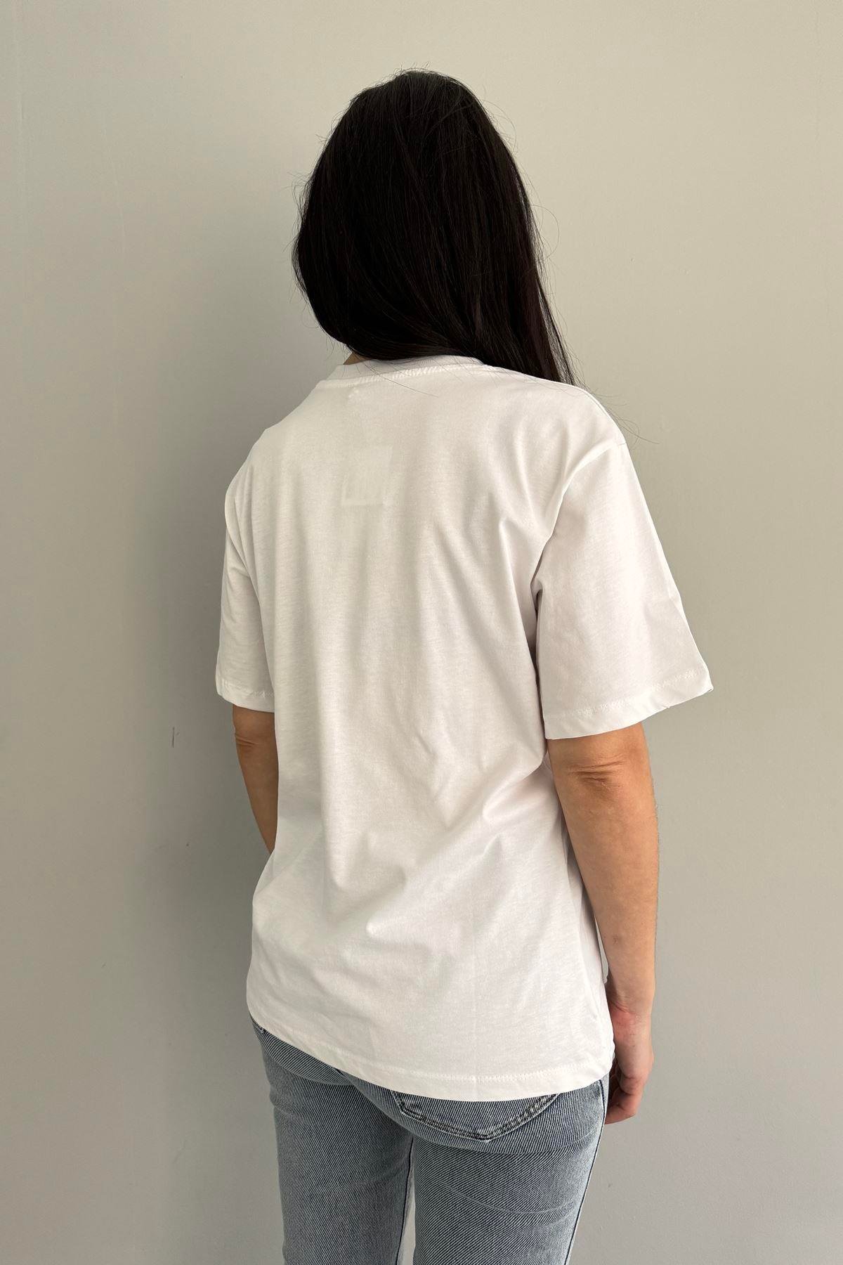 BASKI DETAYLI TSHIRT