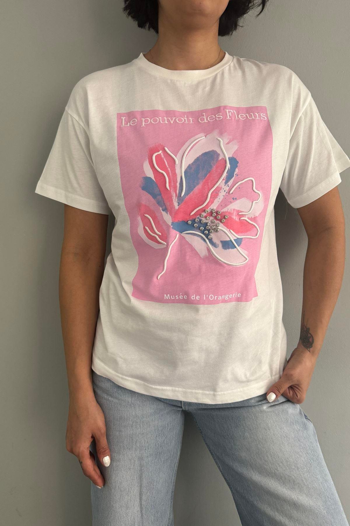 BASKI DETAYLI TSHIRT