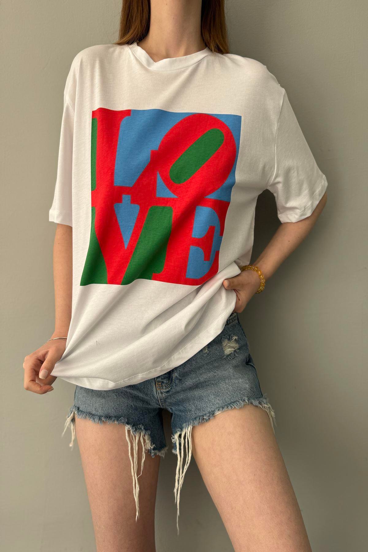 BASKI DETAYLI TSHIRT