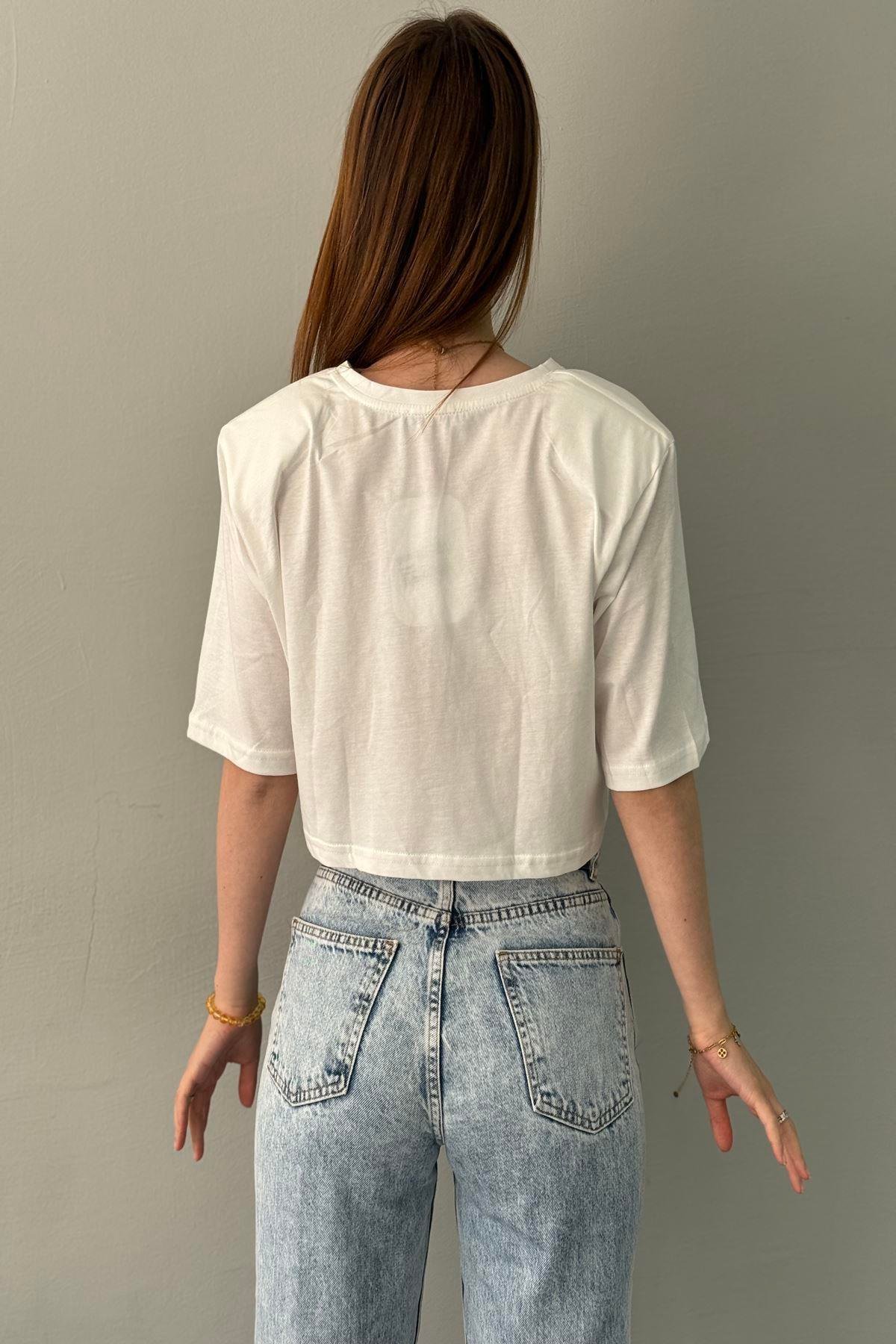 BASKI DETAYLI TSHIRT