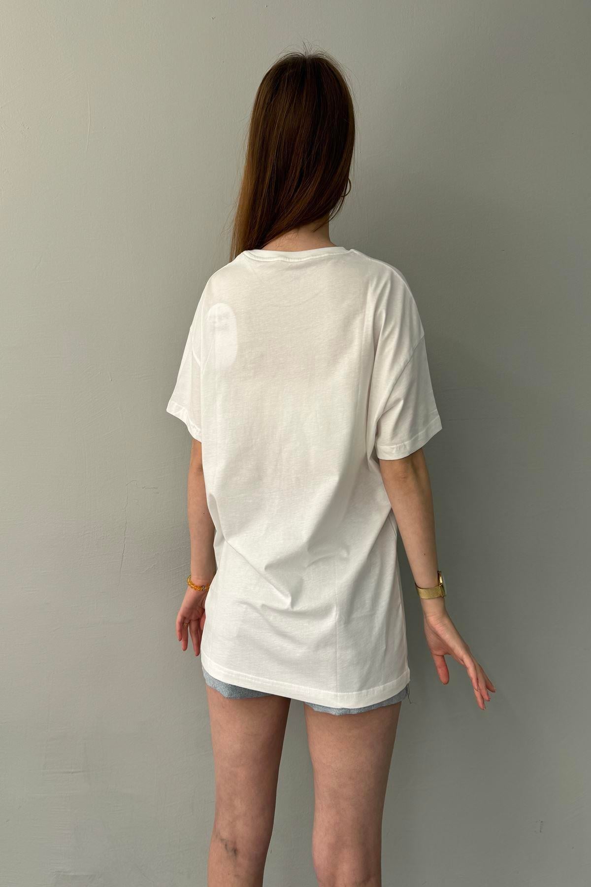 BASKI DETAYLI TSHIRT