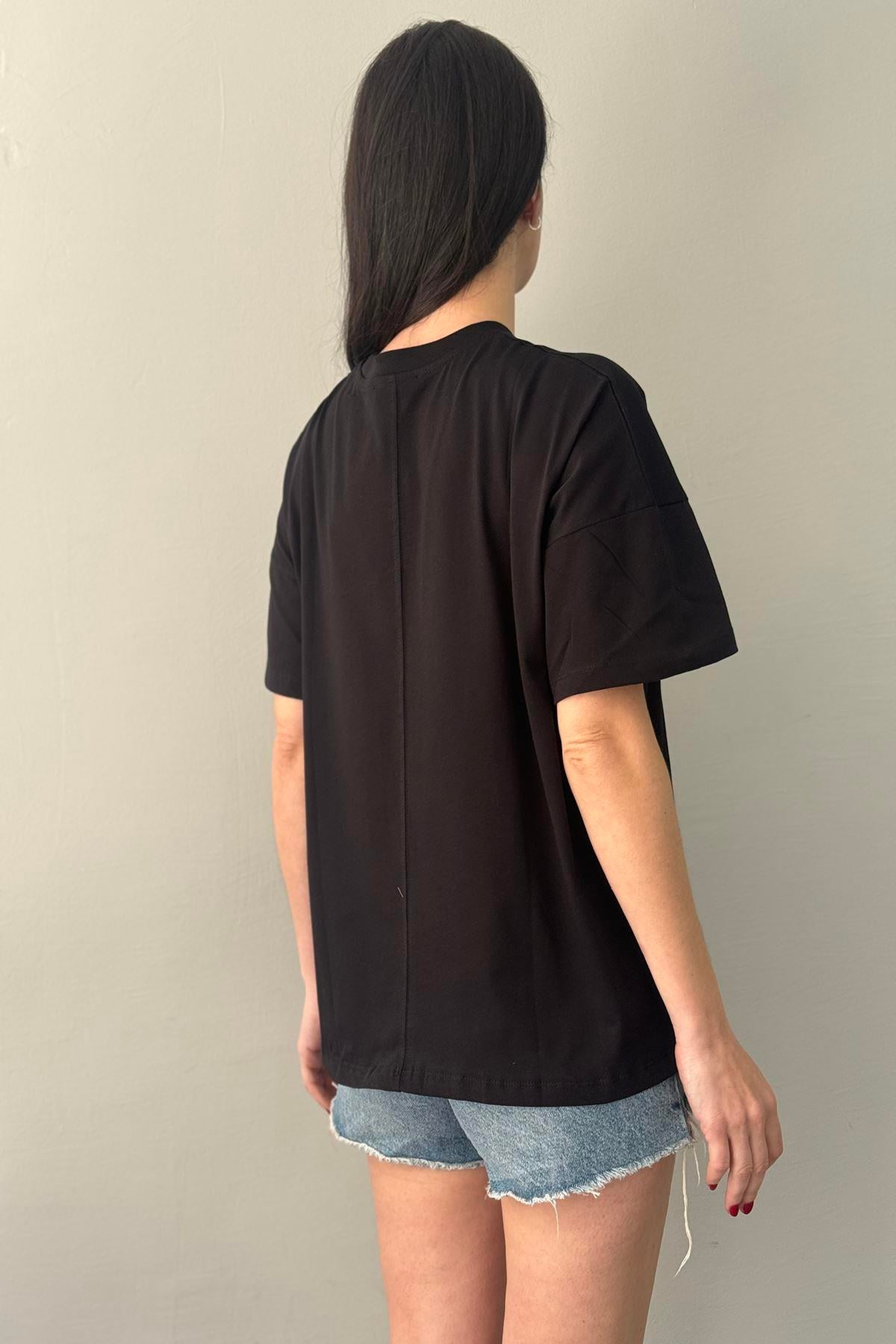 BASKI DETAYLI TSHIRT
