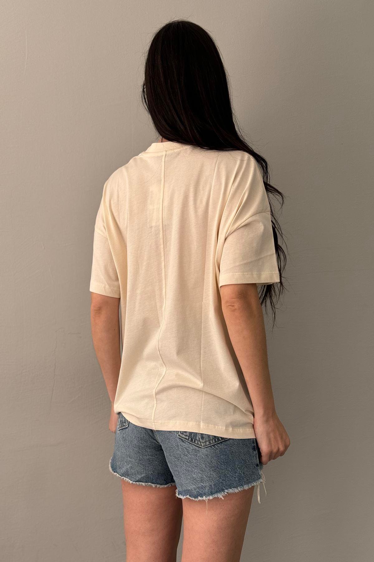BASKI DETAYLI TSHIRT
