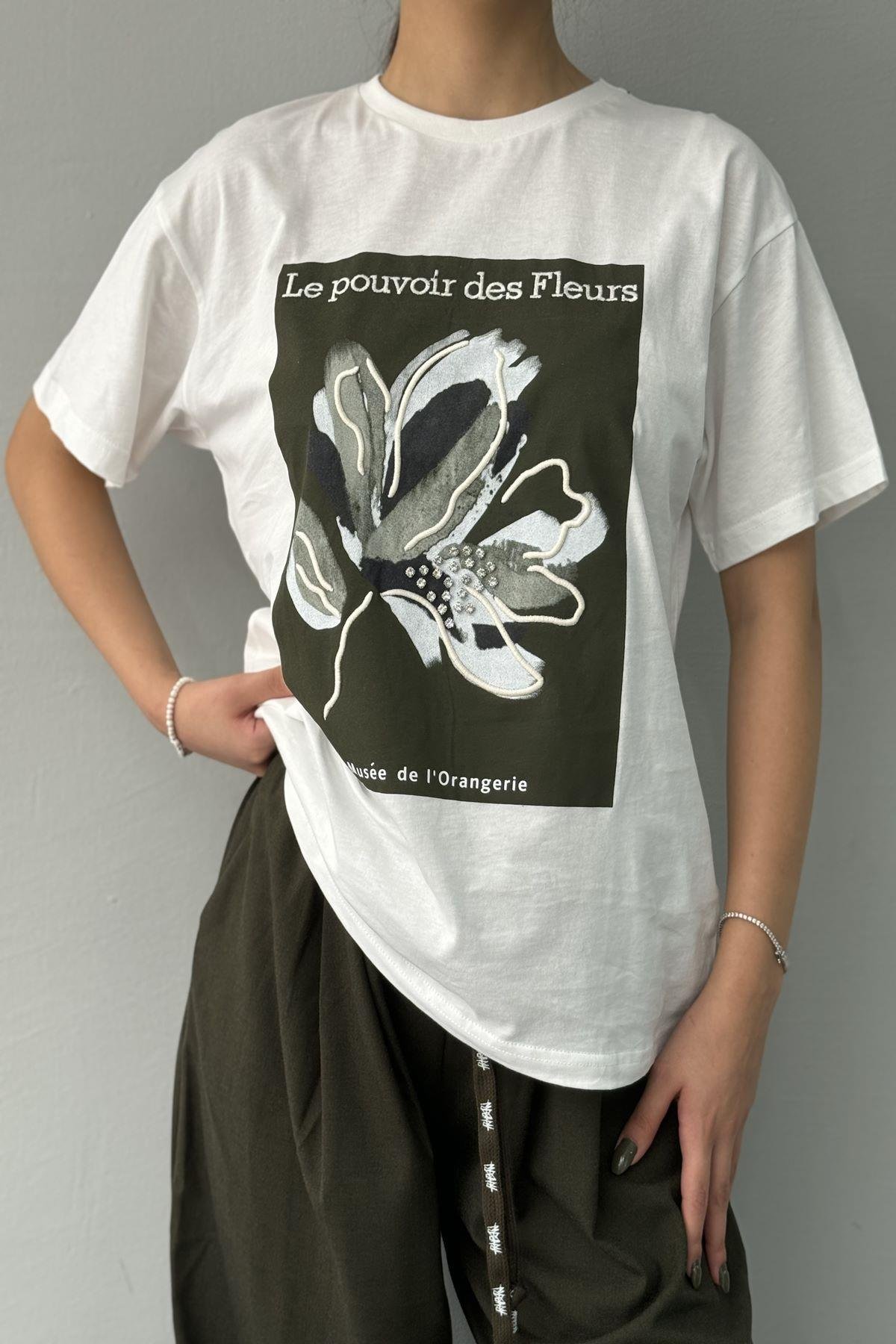 BASKI DETAYLI TSHIRT
