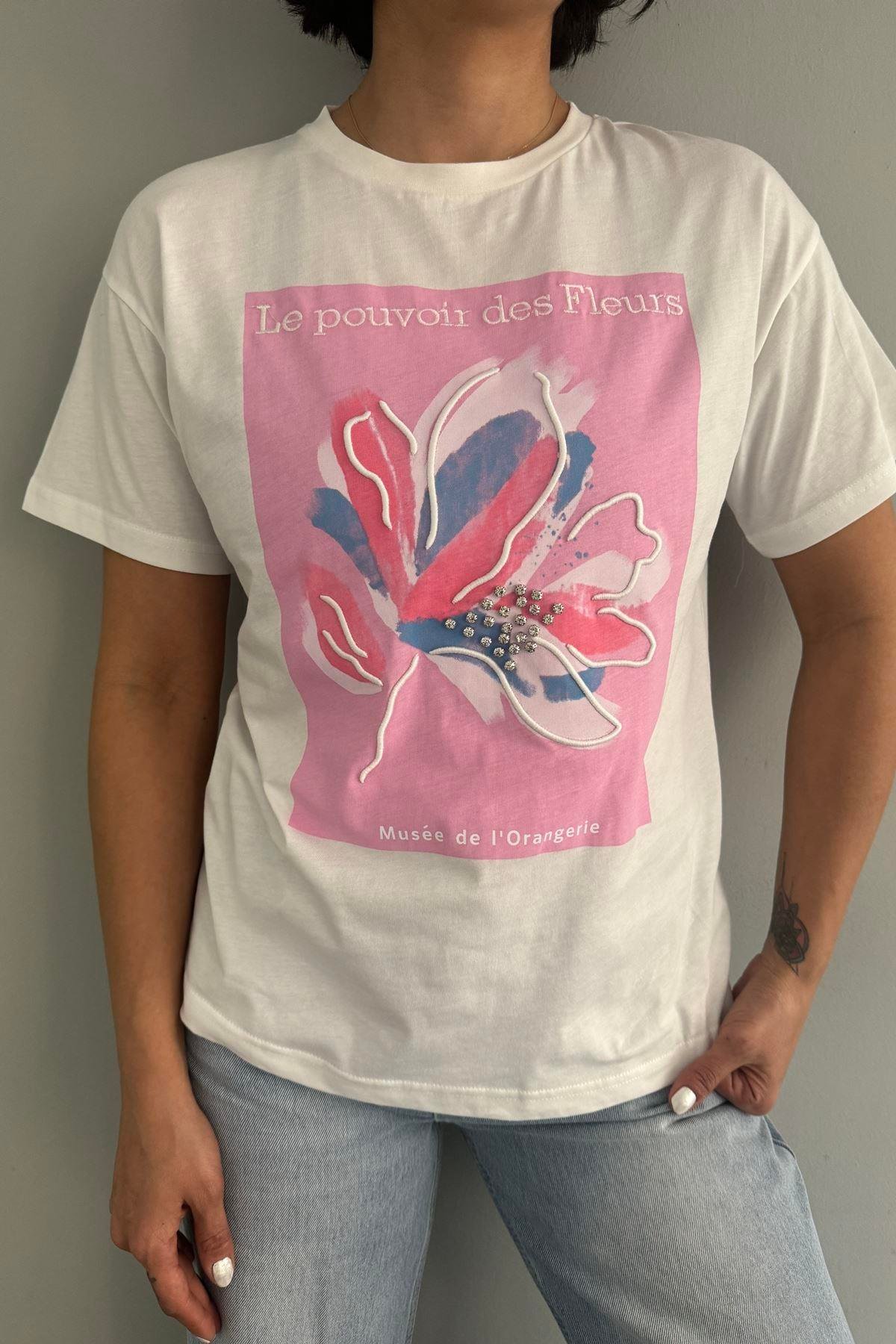 BASKI DETAYLI TSHIRT