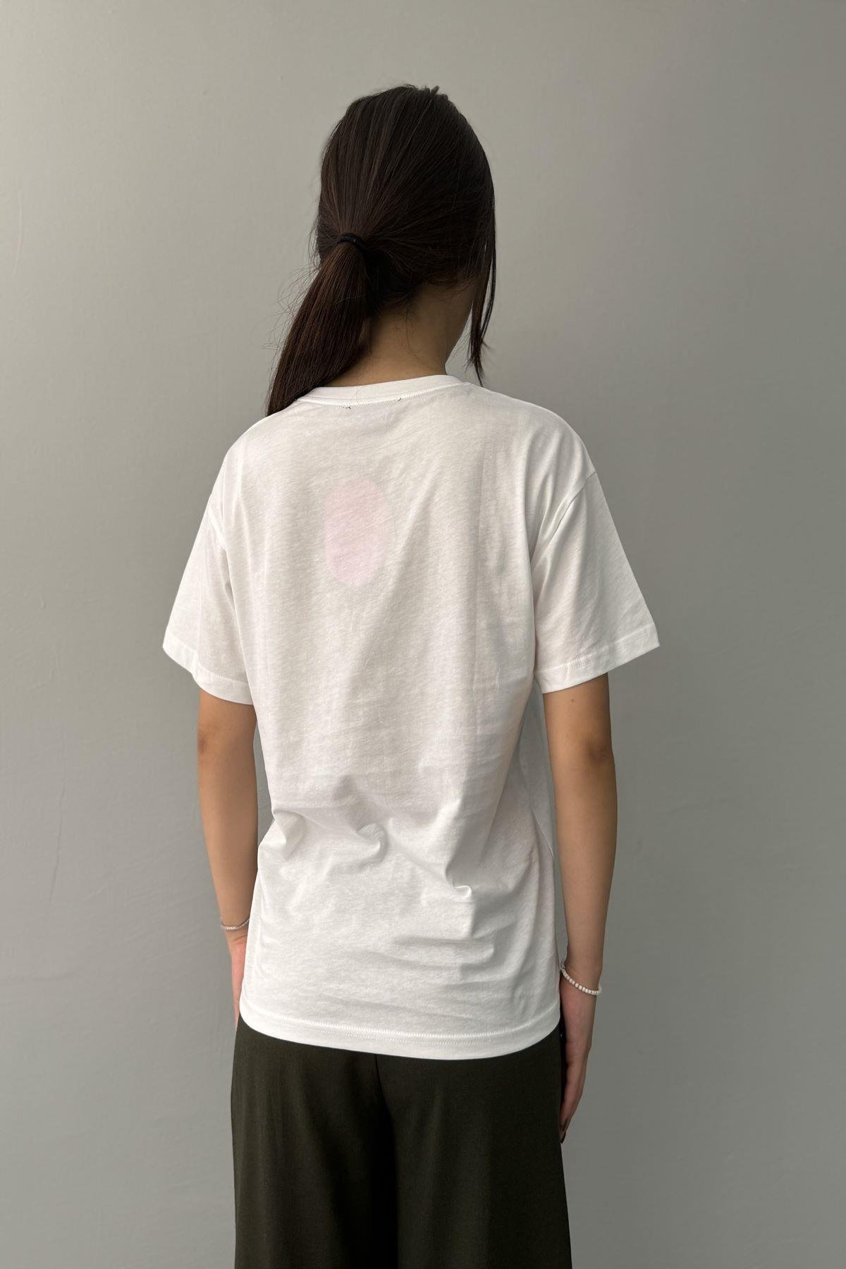 BASKI DETAYLI TSHIRT