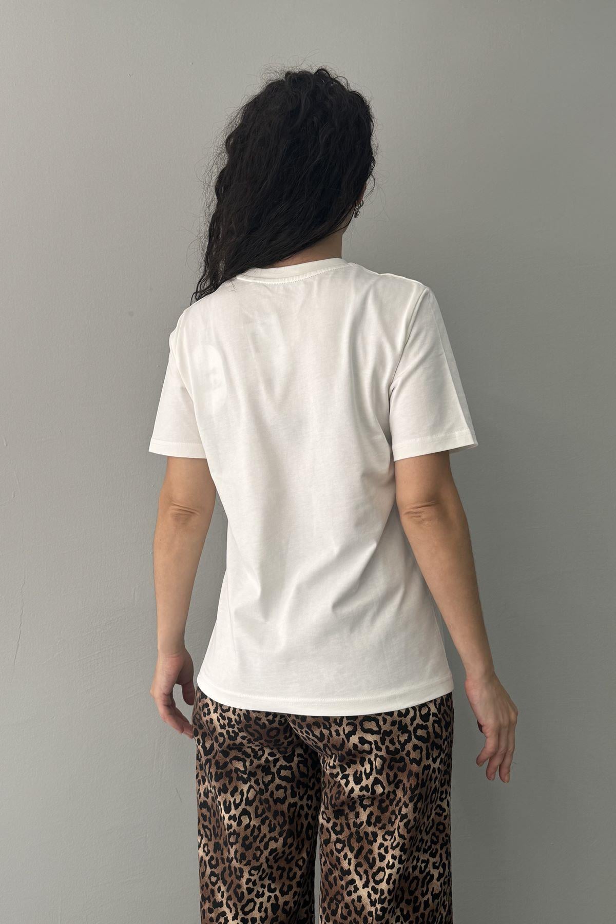 BASKI DETAYLI TSHIRT