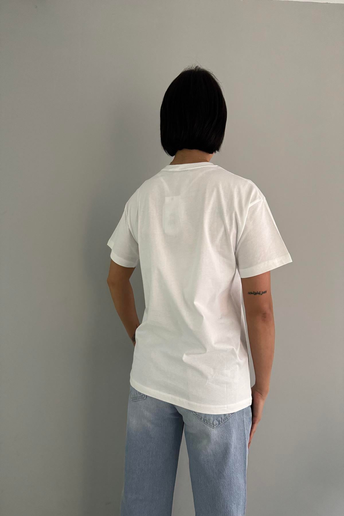 BASKI DETAYLI TSHIRT