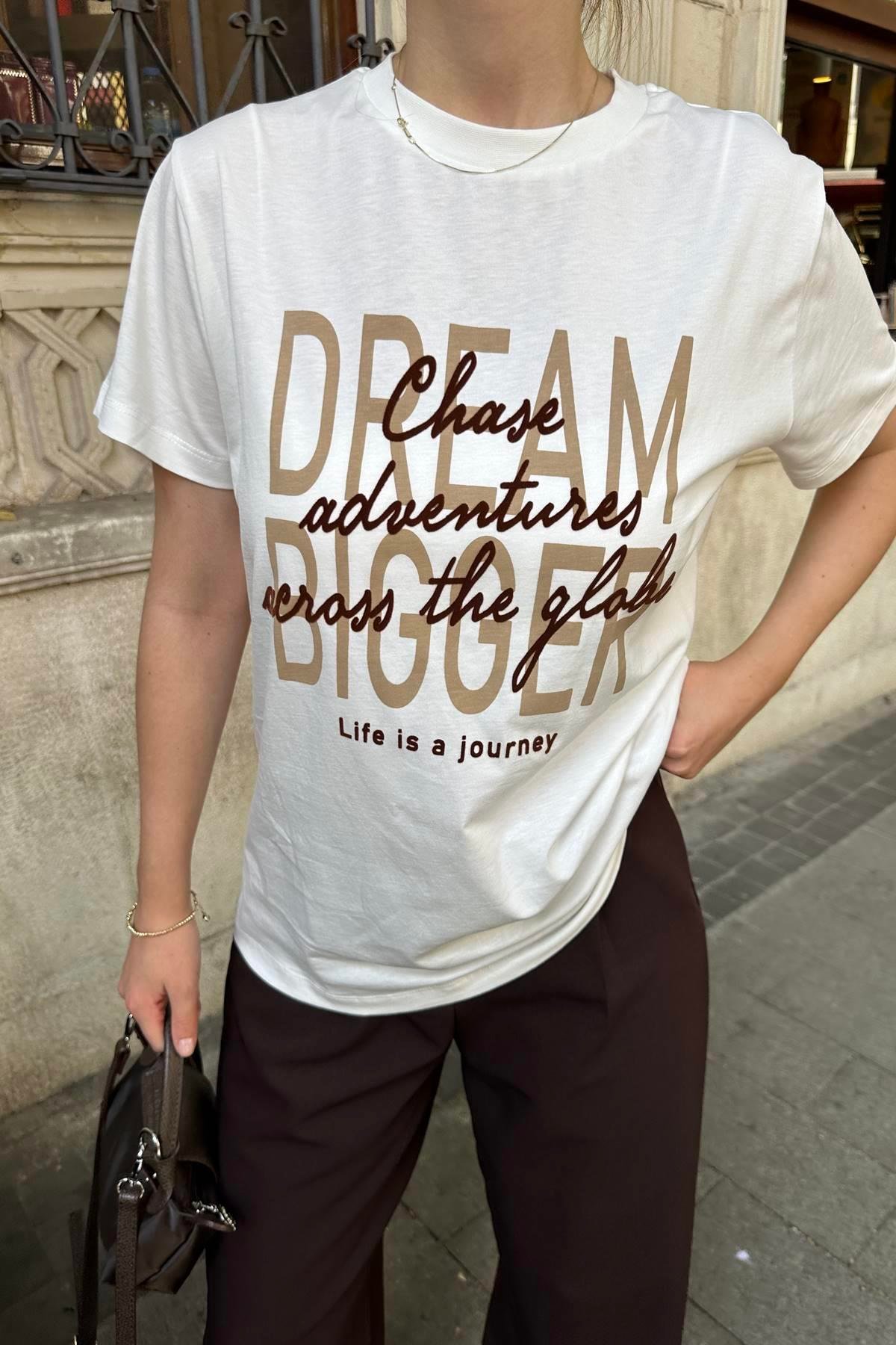 BASKI DETAYLI TSHIRT