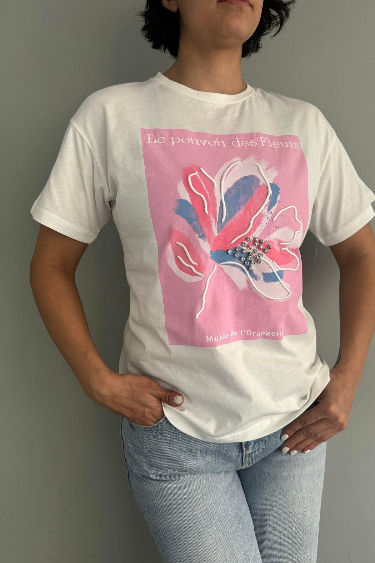 BASKI DETAYLI TSHIRT