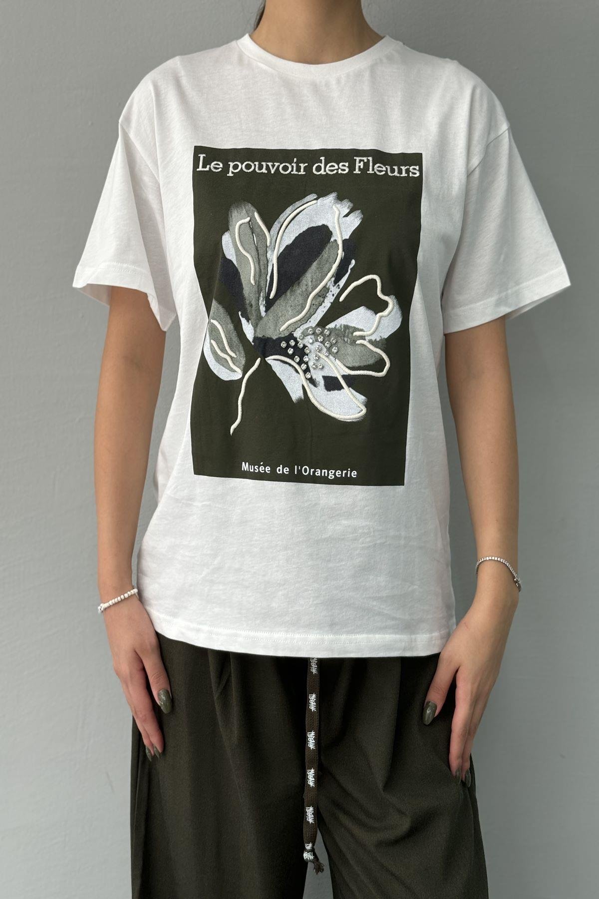 BASKI DETAYLI TSHIRT