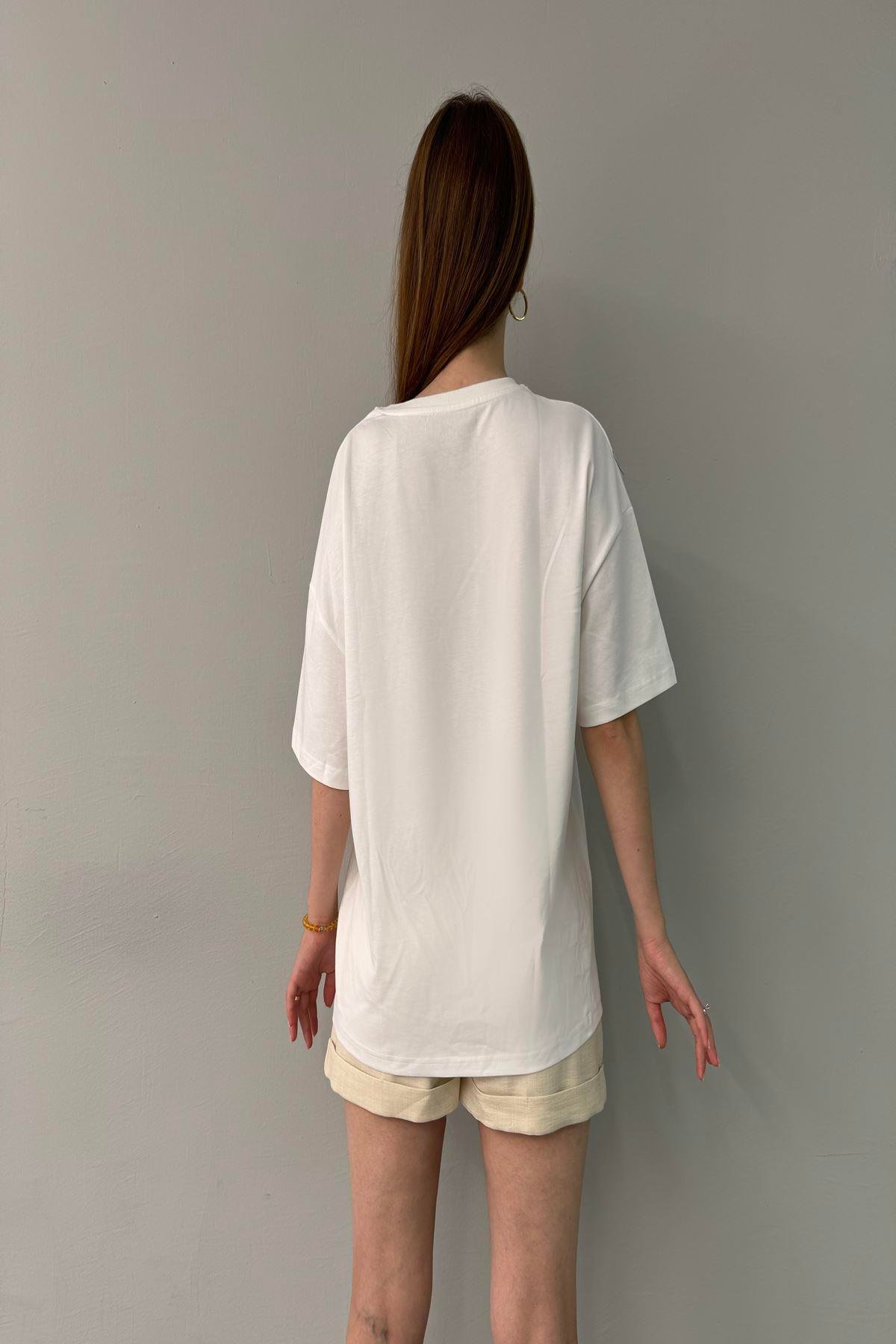 BASKI DETAYLI TSHIRT