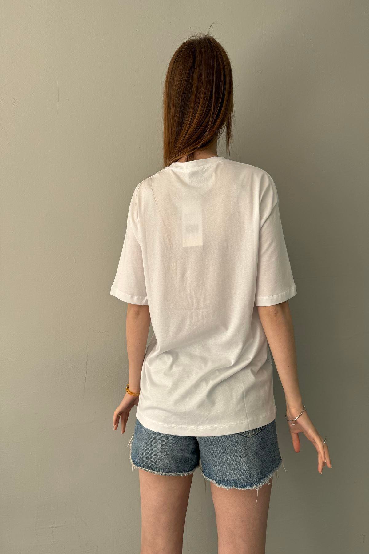 BASKI DETAYLI TSHIRT