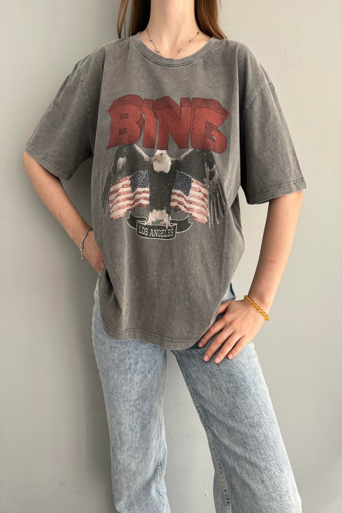 BASKI DETAYLI TSHIRT