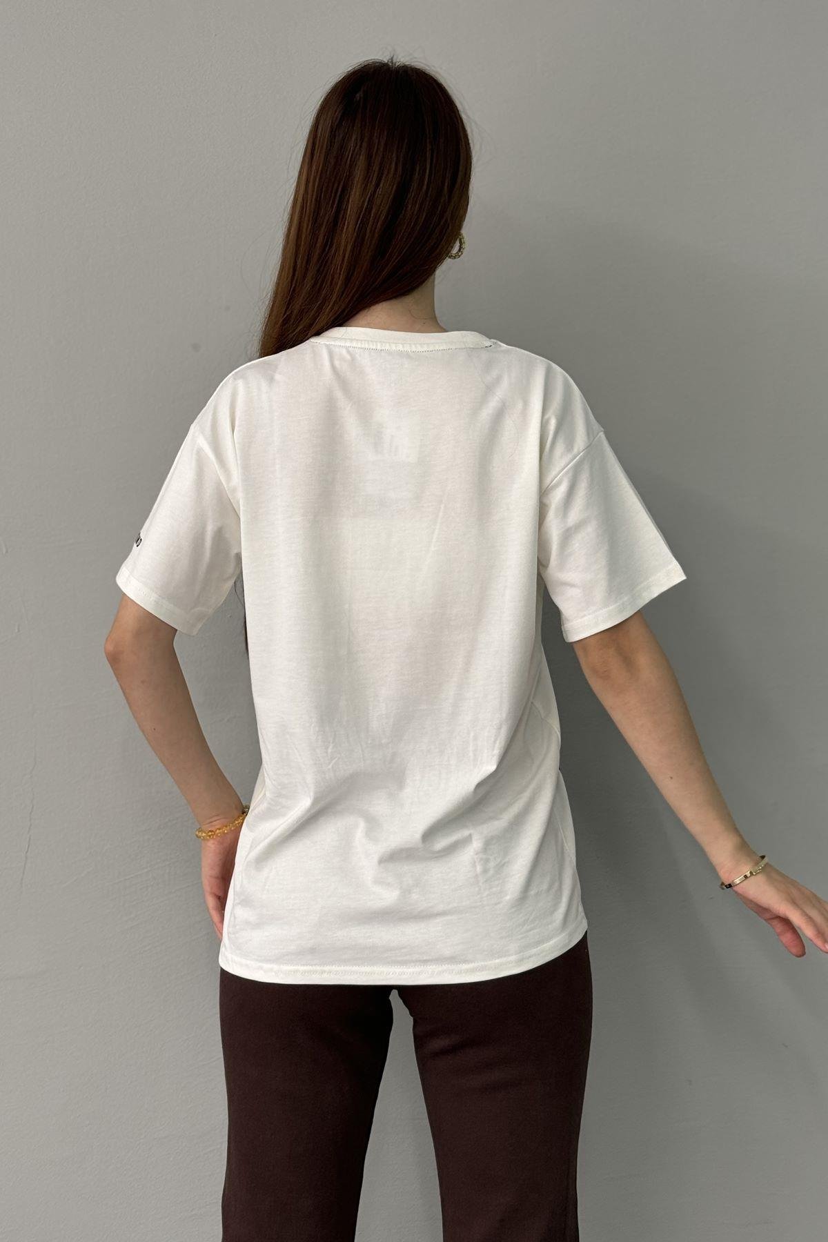 BASKI DETAYLI TSHIRT