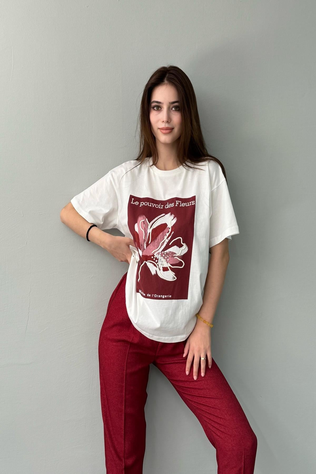 BASKI DETAYLI TSHIRT