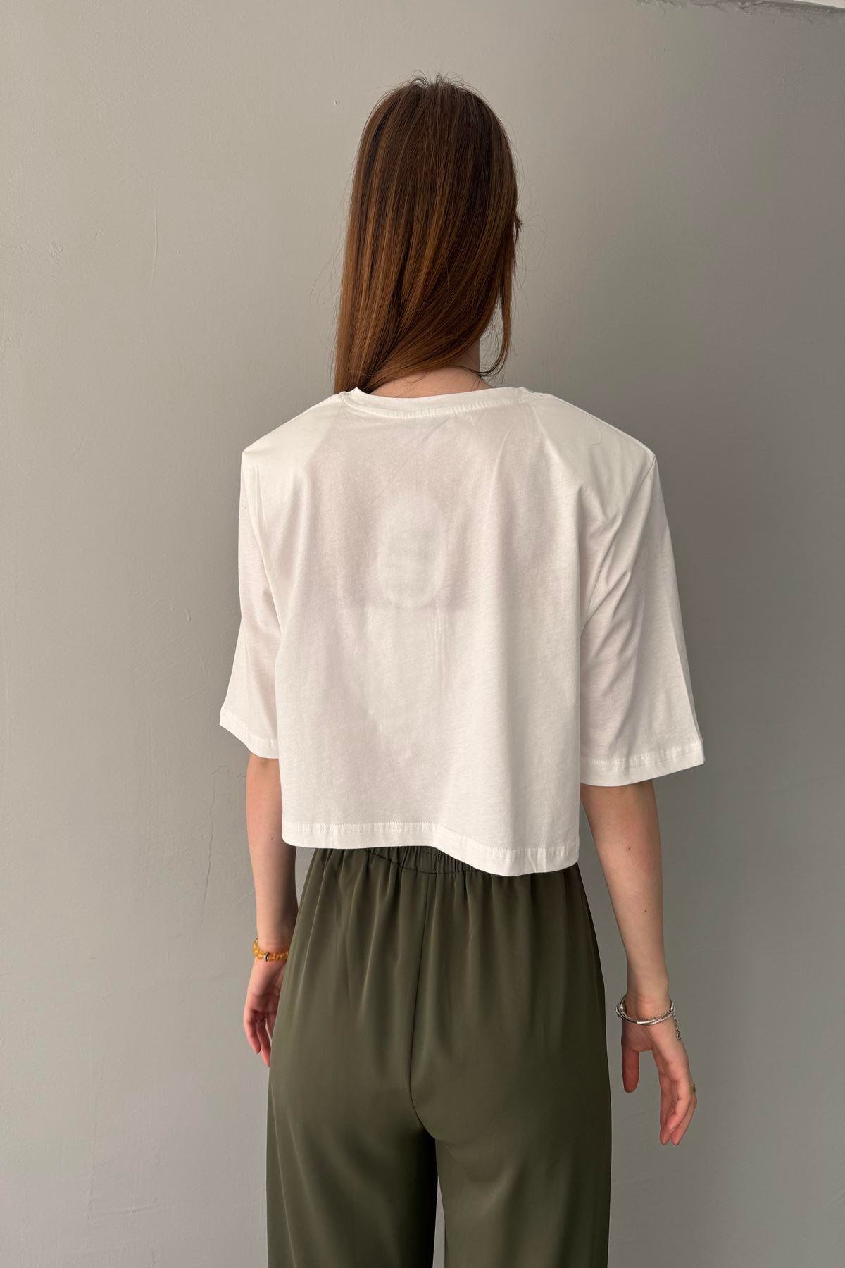 BASKI DETAYLI TSHIRT