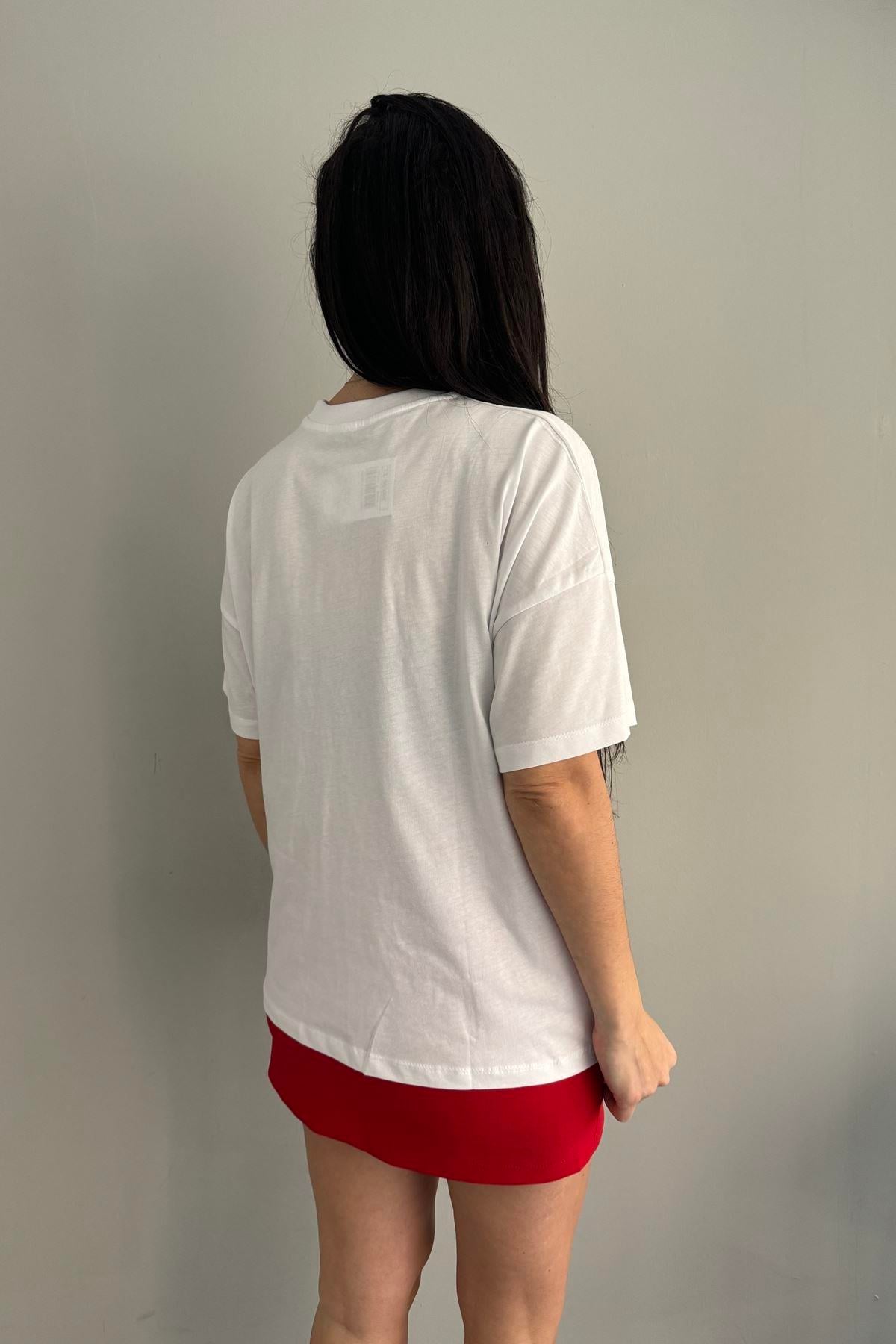 BASKI DETAYLI TSHIRT