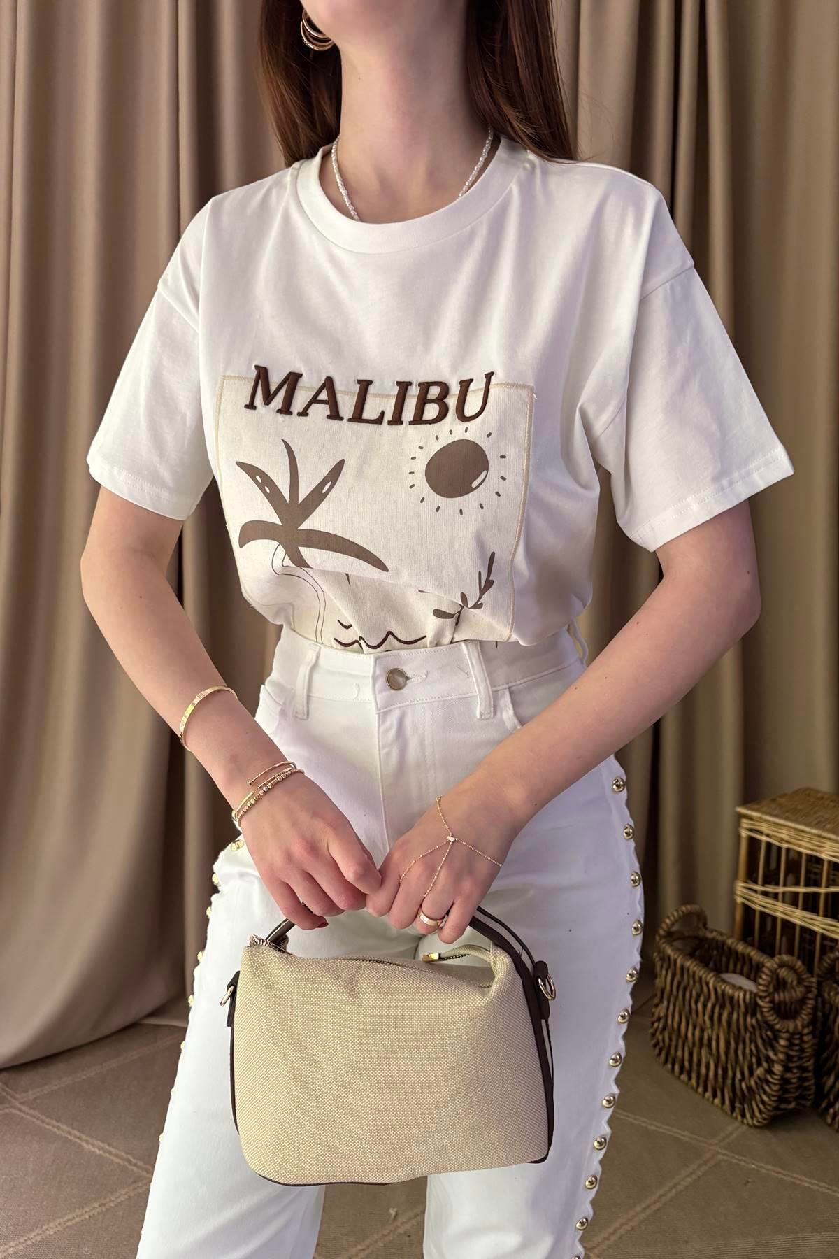 BASKI VE NAKIŞ DETAYLI TSHIRT