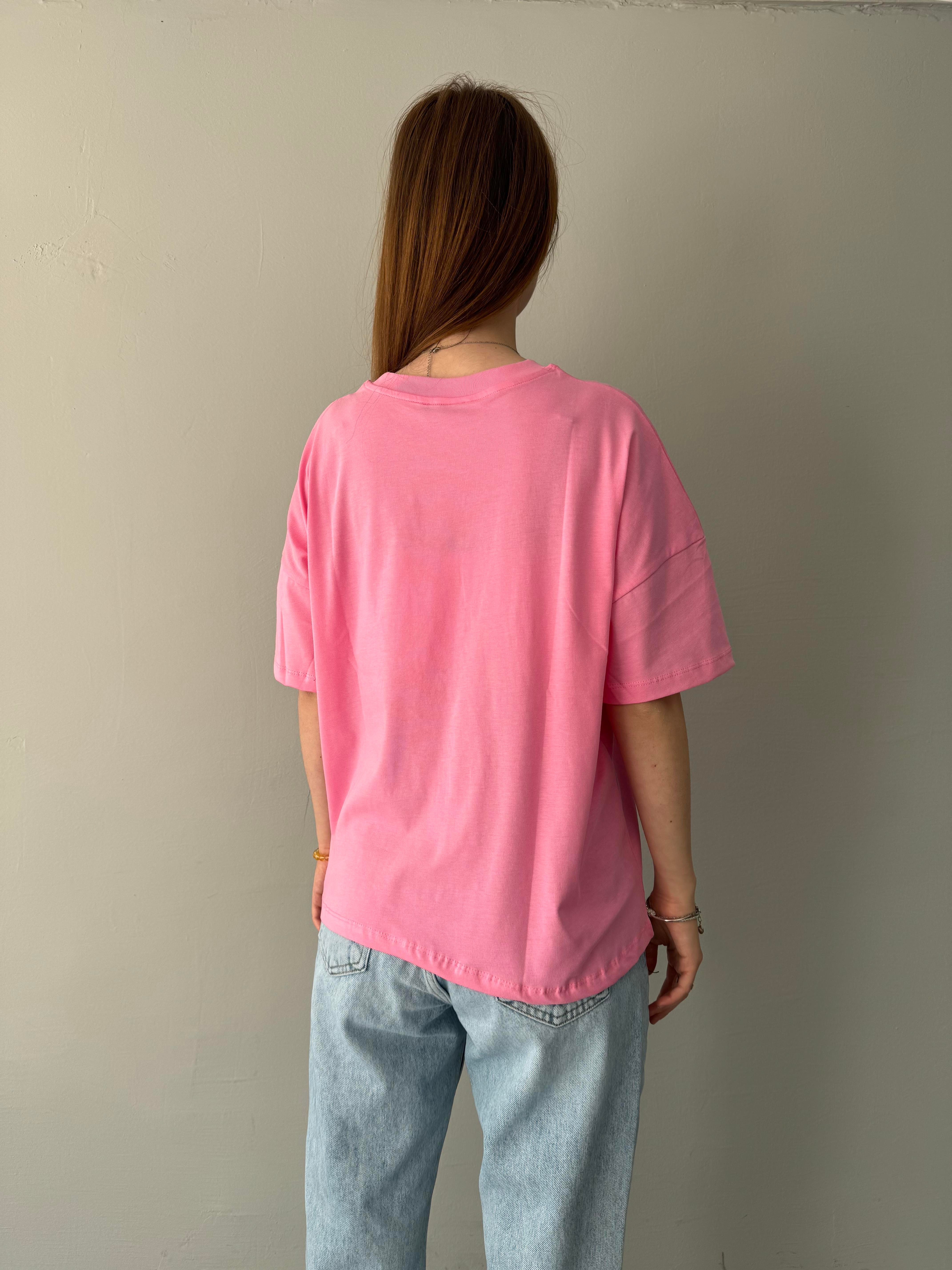 BASKILI DETAYLI TSHIRT