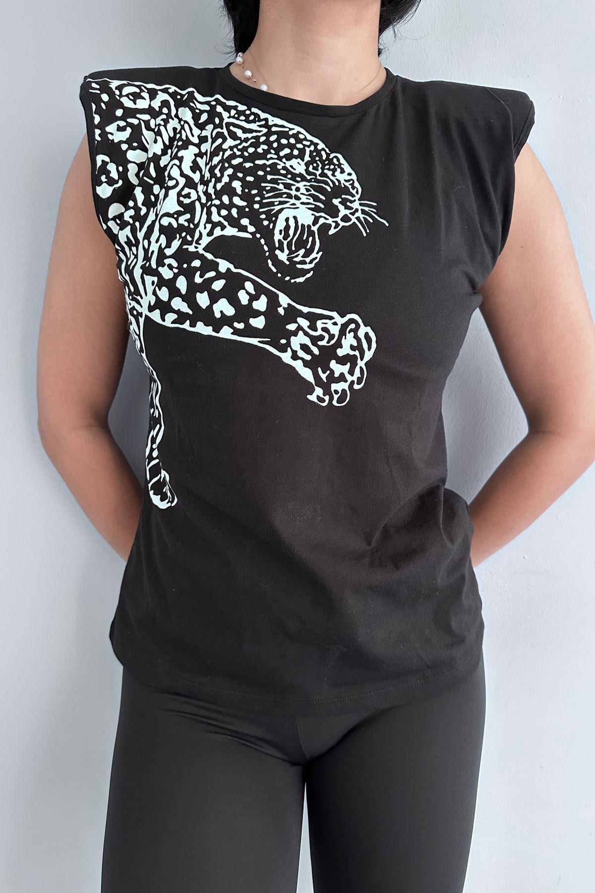 BASKILI KOLSUZ TSHIRT