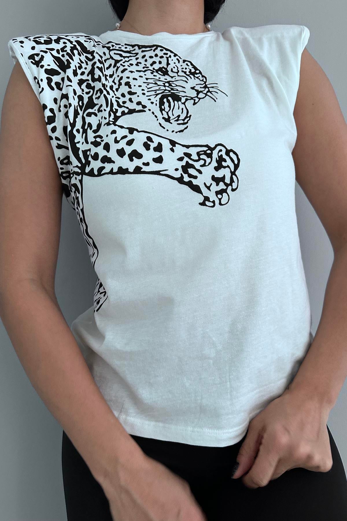 BASKILI KOLSUZ TSHIRT