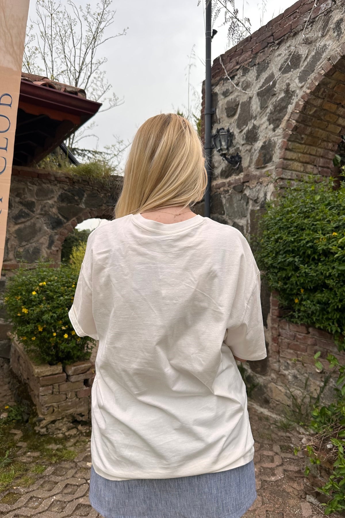 BİSİKLET YAK BASKI VE NAKIŞ DETAY TSHIRT