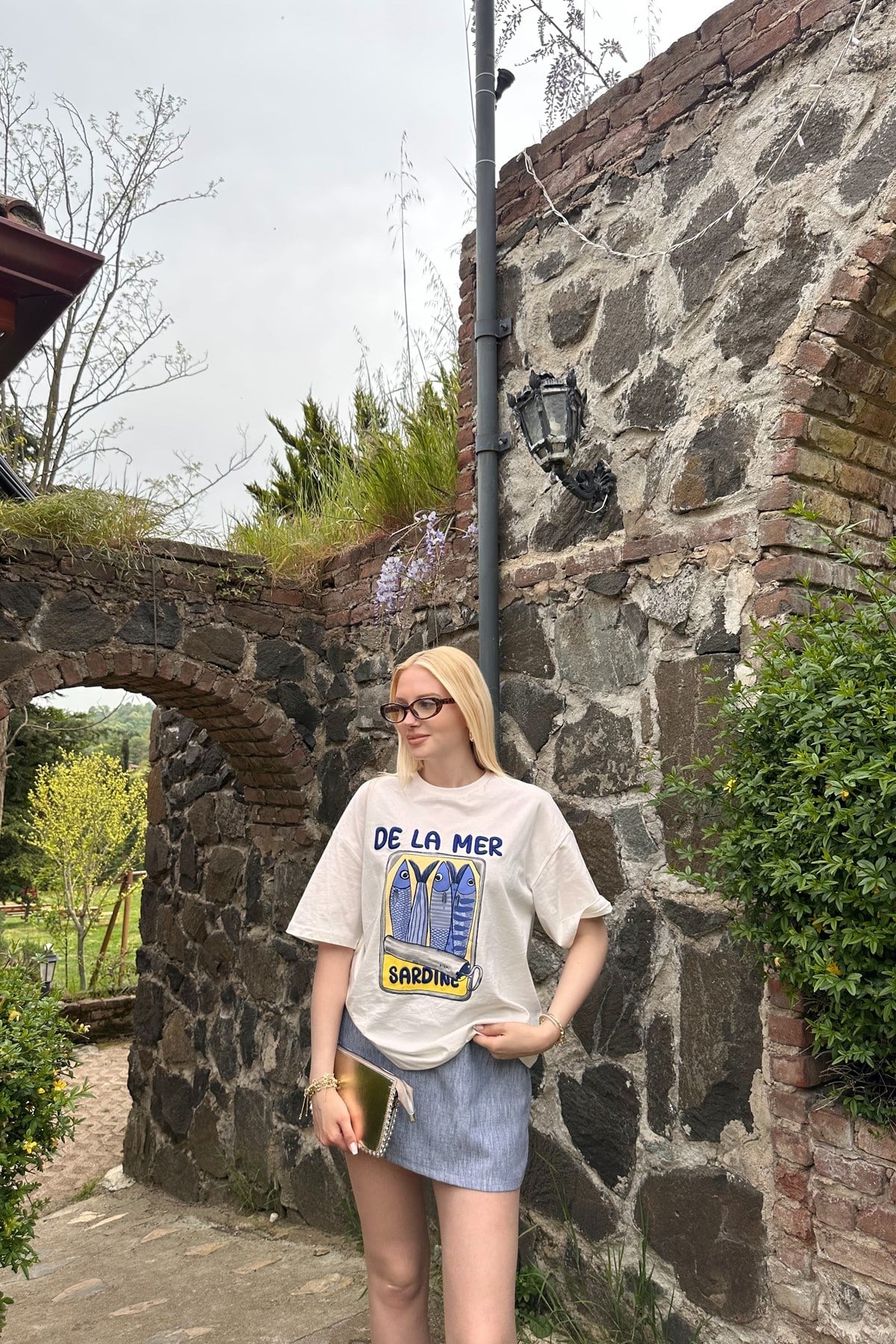 BİSİKLET YAK BASKI VE NAKIŞ DETAY TSHIRT