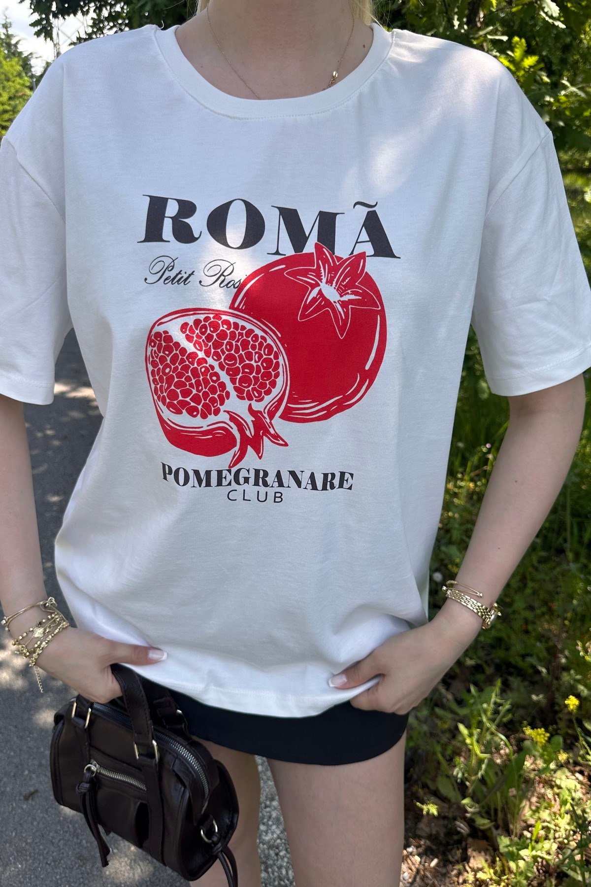 BİSİKLET YAKA BASKI DETAY TSHIRT