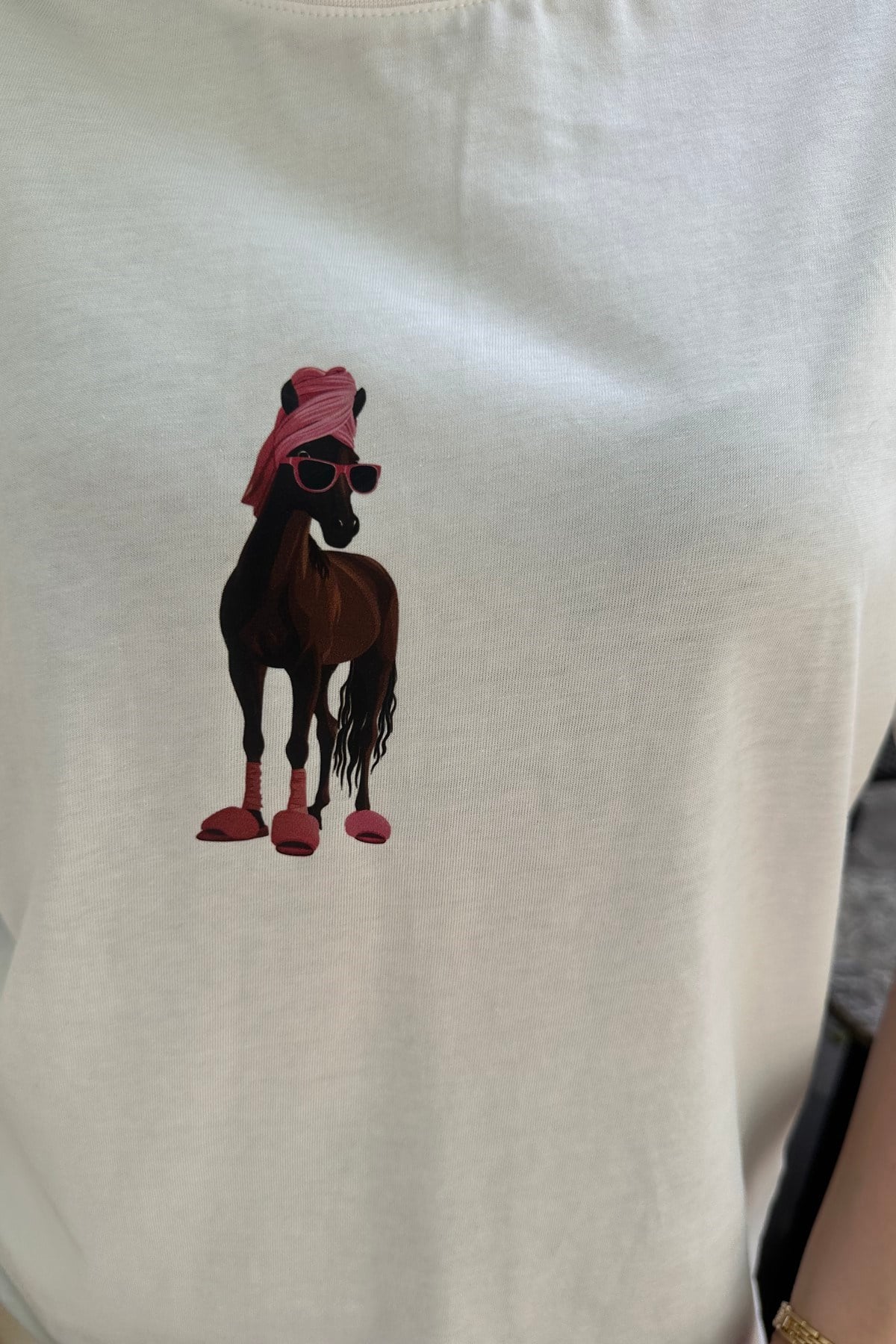 BİSİKLET YAKA BASKI DETAY TSHIRT